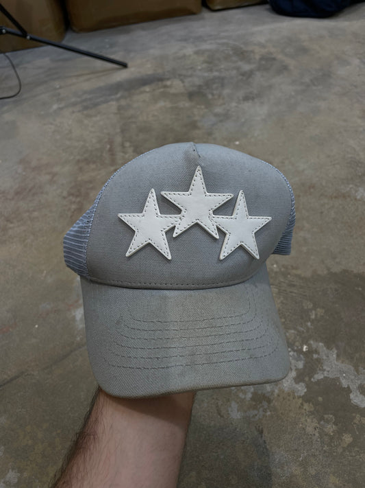 Amiri 3 Star Trucker Grey White Used OS