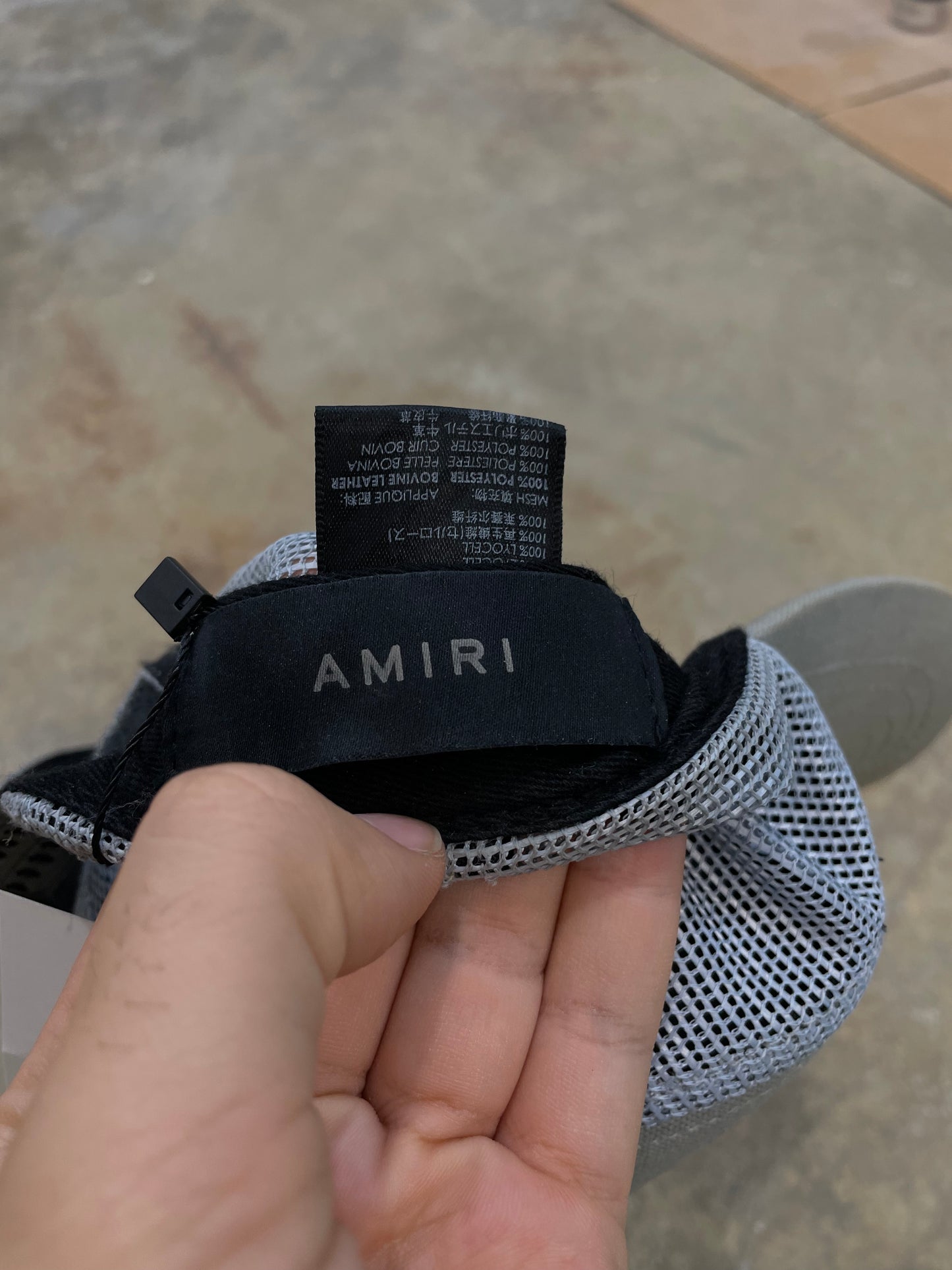 Amiri 3 Star Trucker Grey White Used OS