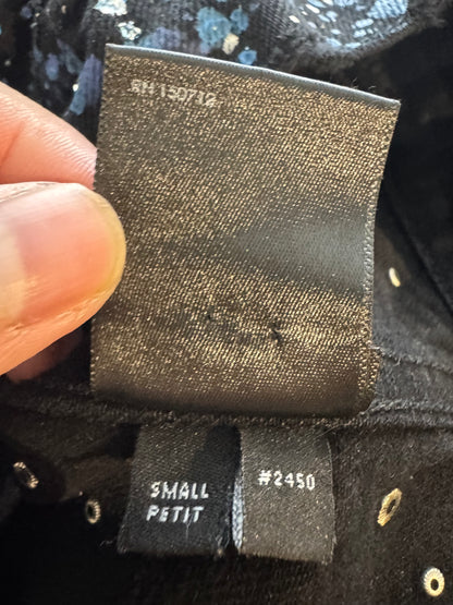 Amiri Paint Splatter Crystal Black Jean Jacket