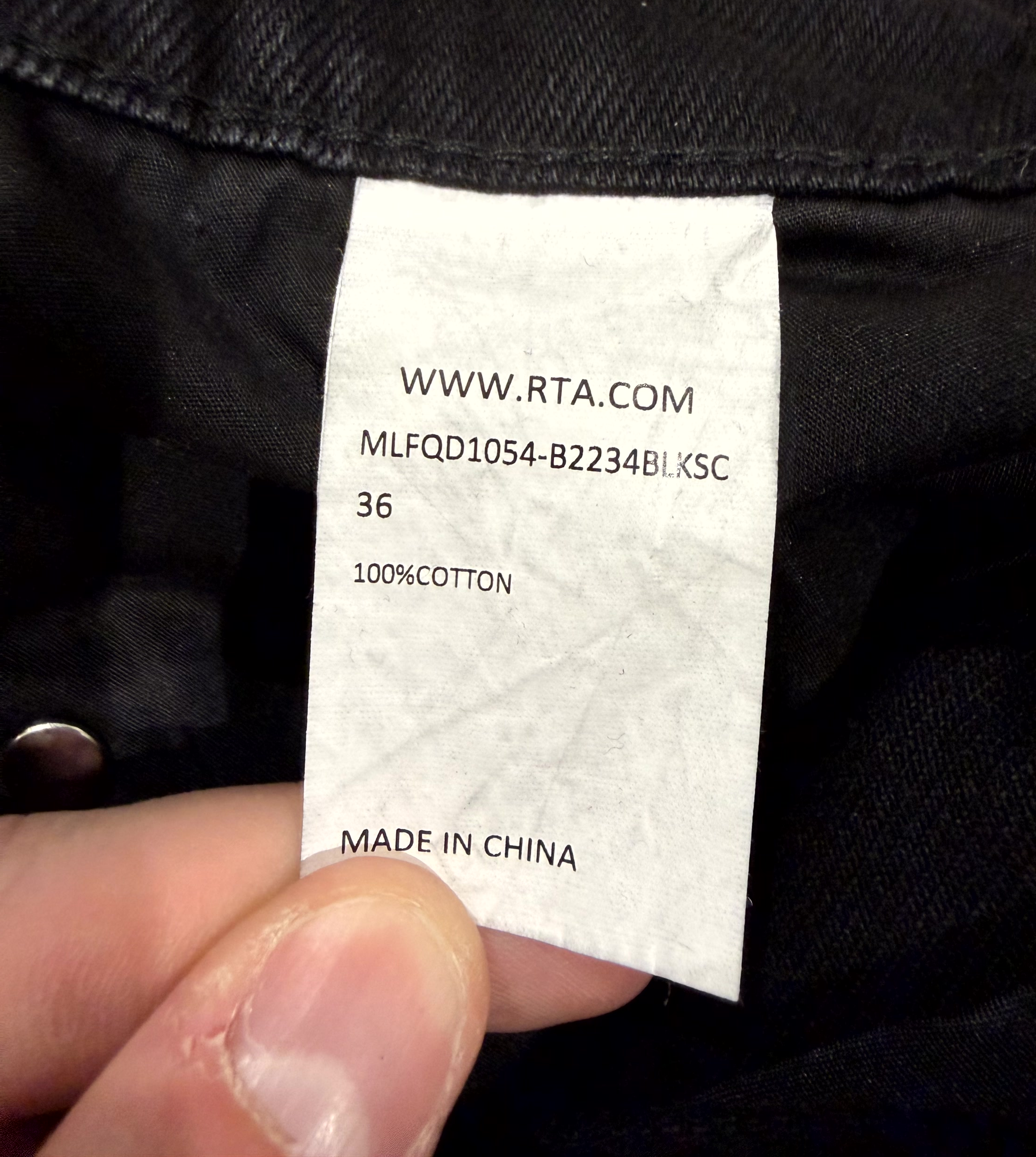 RTA Black Jeans