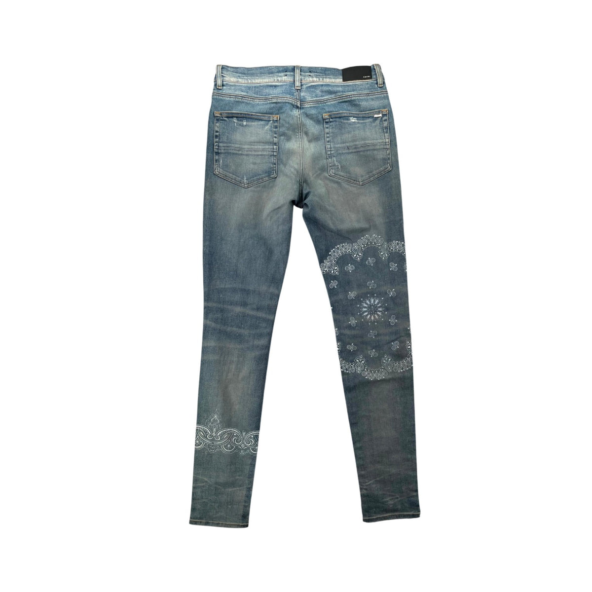 Amiri Paisley Monogram Light Wash Jeans