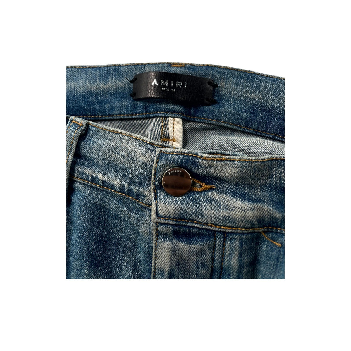 Amiri Paisley Monogram Light Wash Jeans