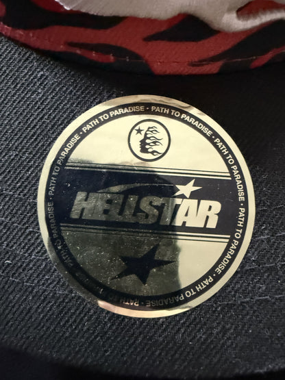 Hellstar Red Black Cheetah Cap Used OS