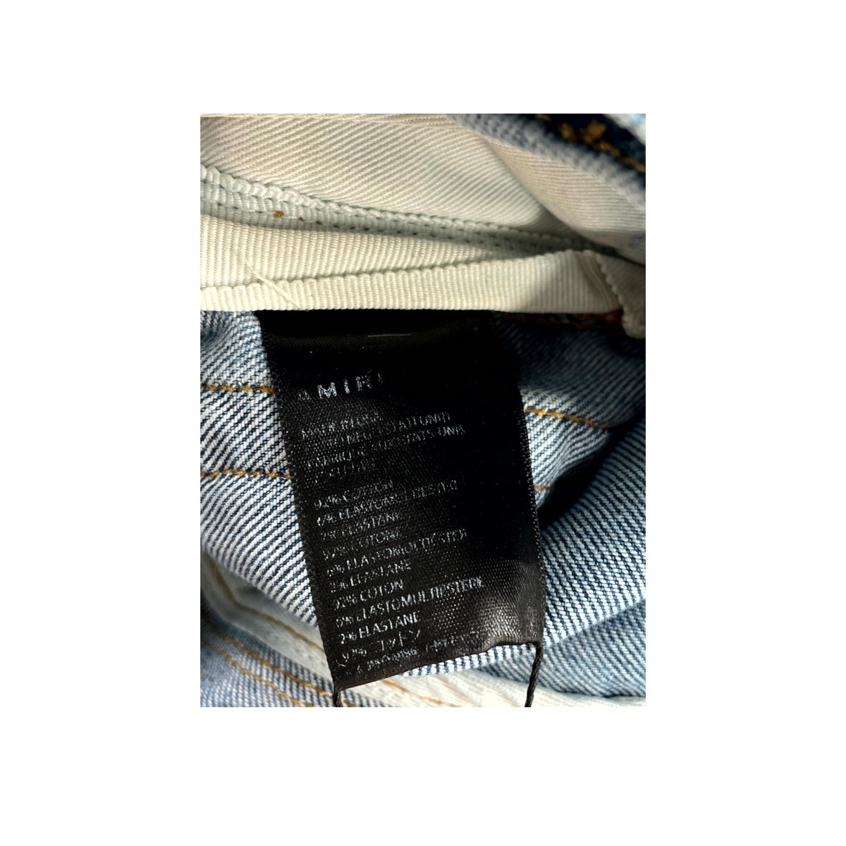 Amiri "MX2" Light Wash, Yellow & Brown Jeans