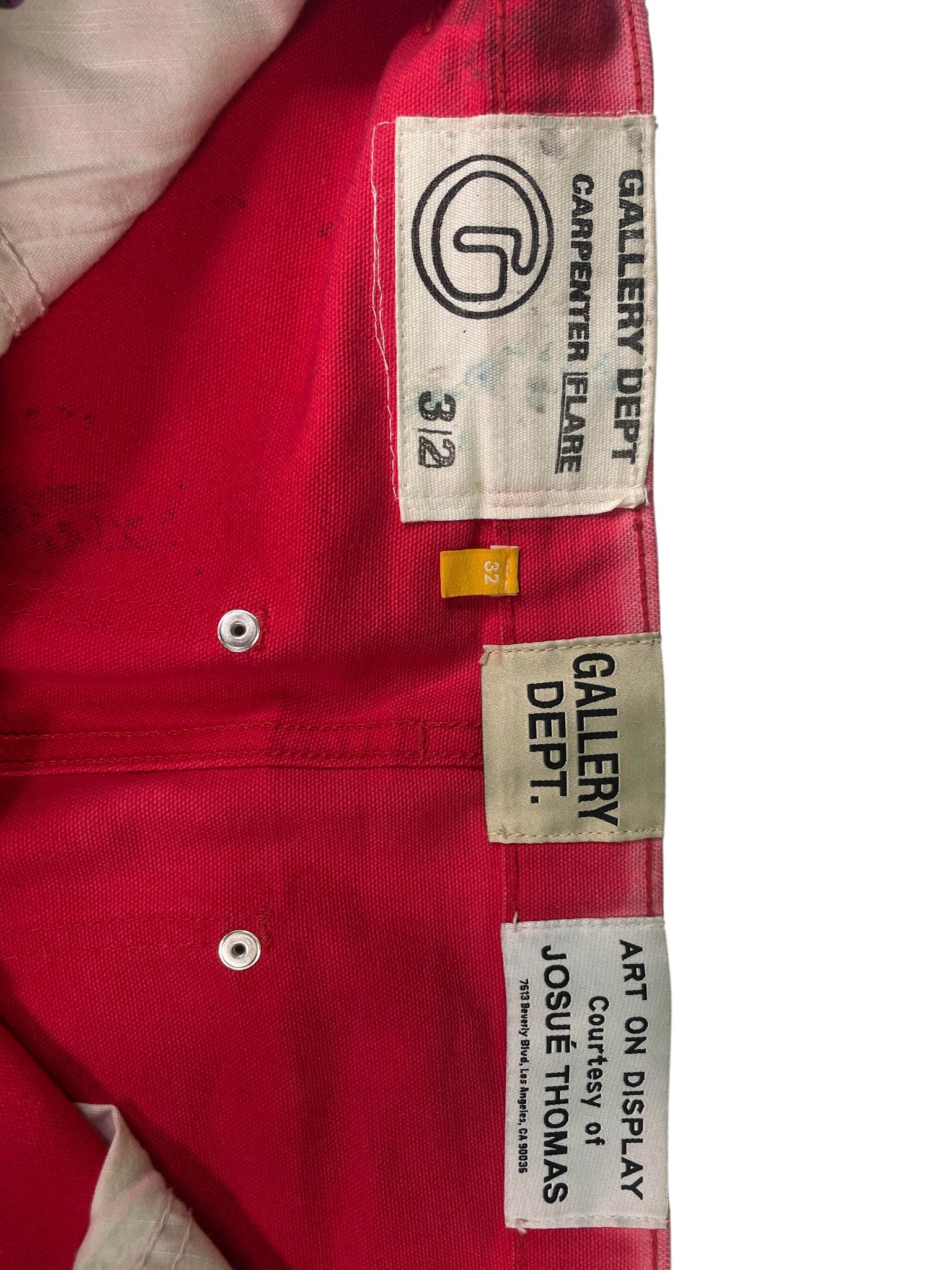 Gallery Dept. 'Paint Splatter' Red Jeans