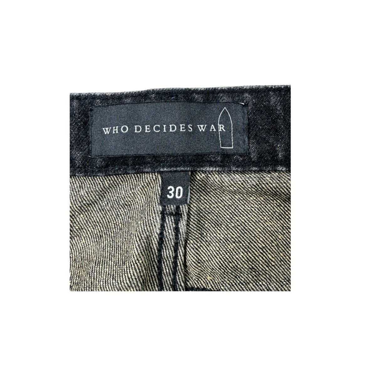Who Decides War Arch Mocha Snakeskin Patch Black Wash Jeans