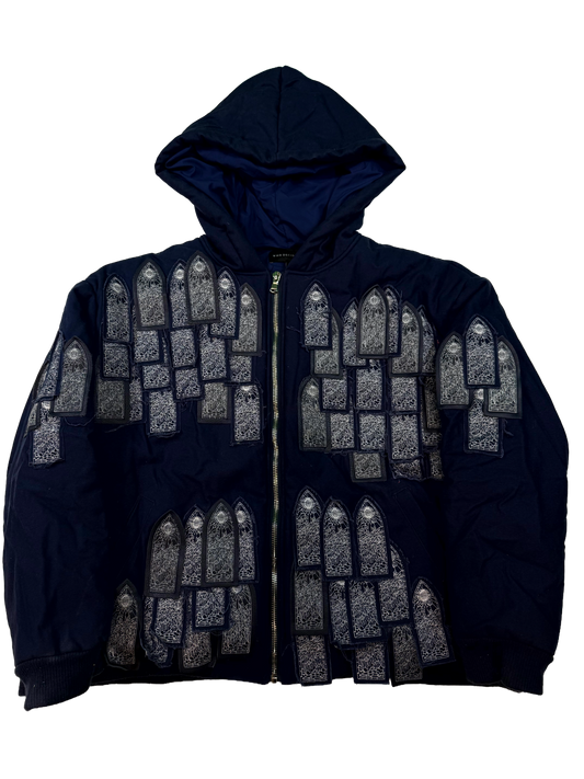 WDW Patchwork Work Navy Coat