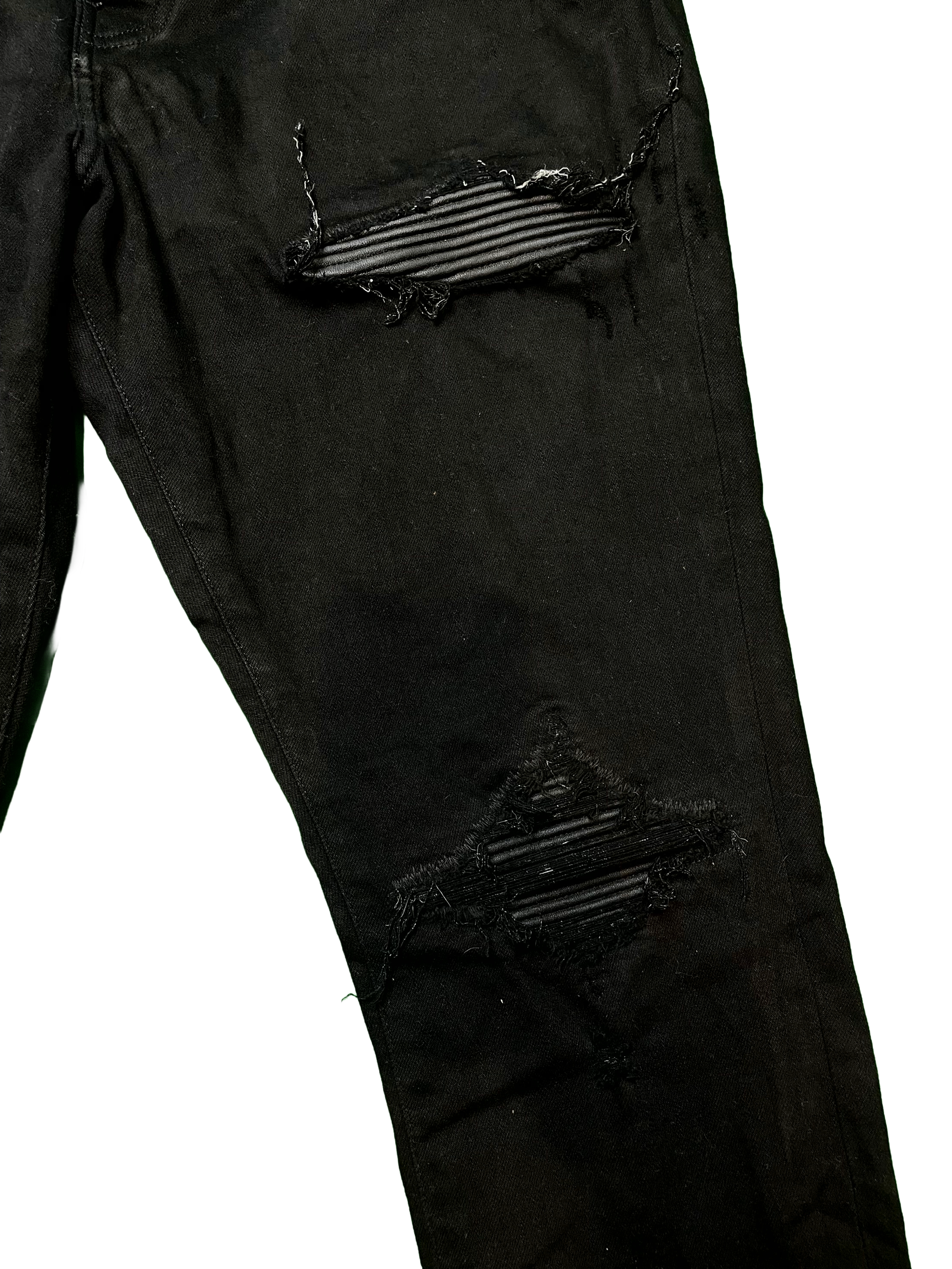 Amiri MX1  Patch (Bleach Stains) Black Jeans