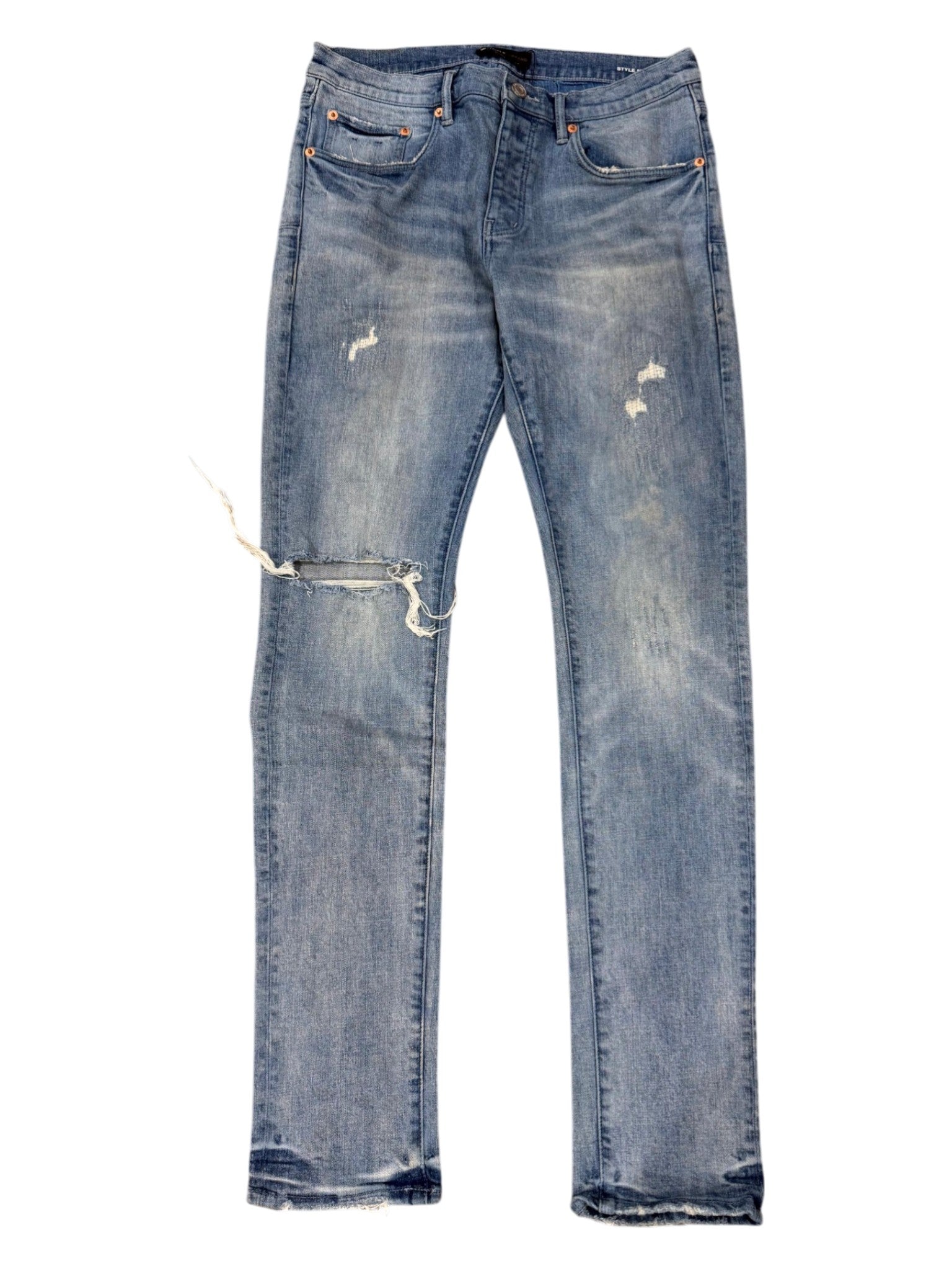 Purple Brand Ripped Light Wash Jeans