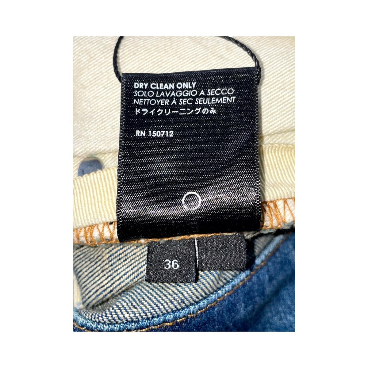 Amiri "MX1" Waxed Wool Patch Dark Wash Jeans