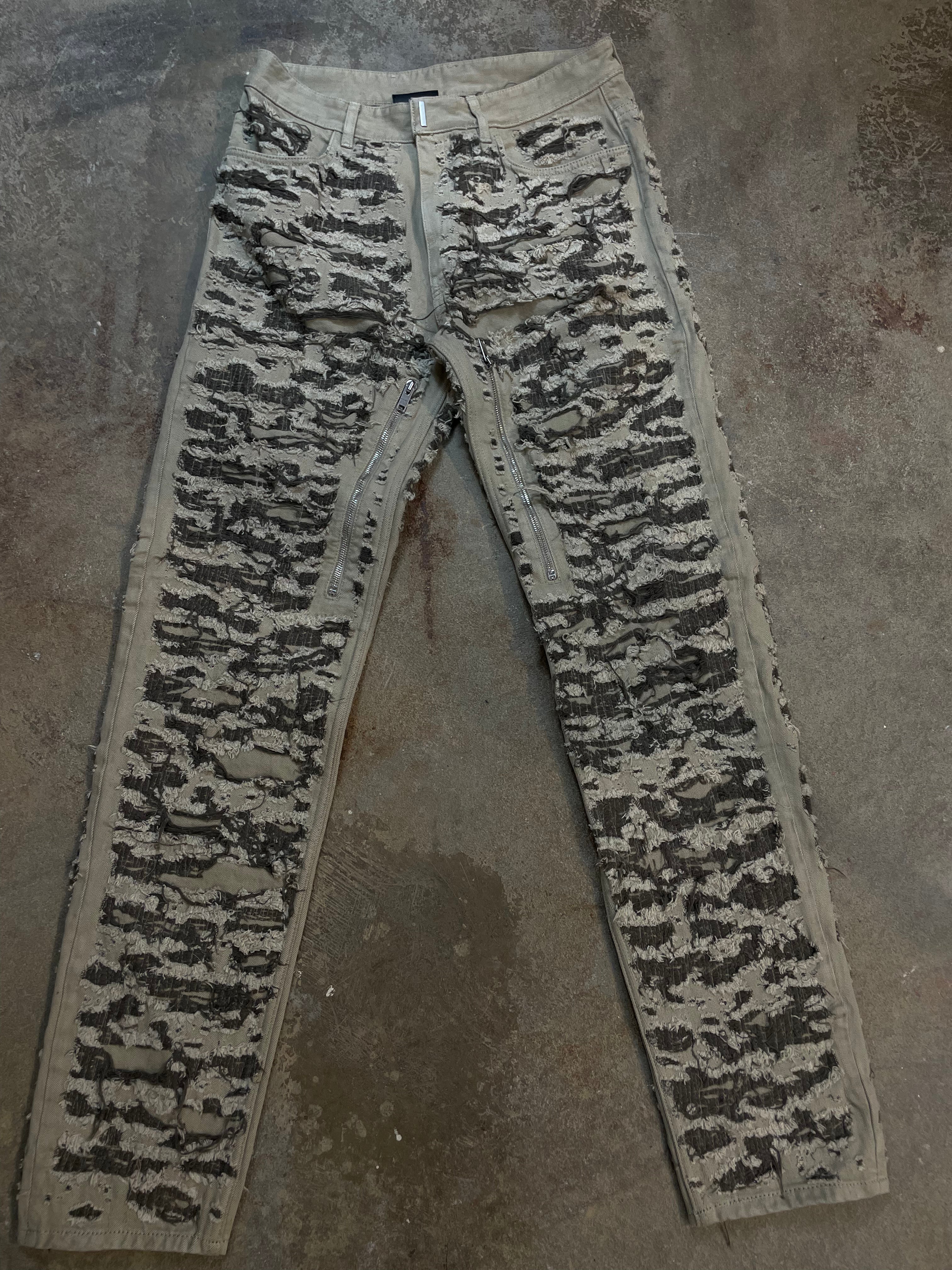Givenchy Distressed Ribbed Jeans New With Tags 32
