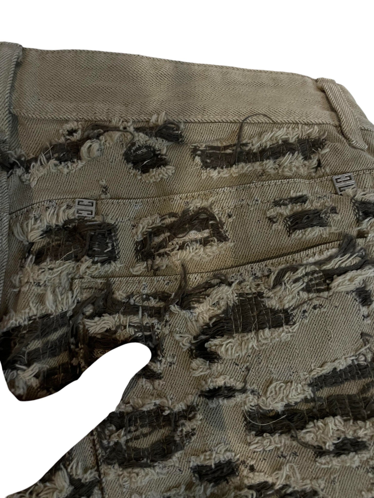 Givenchy Distressed Ribbed Jeans