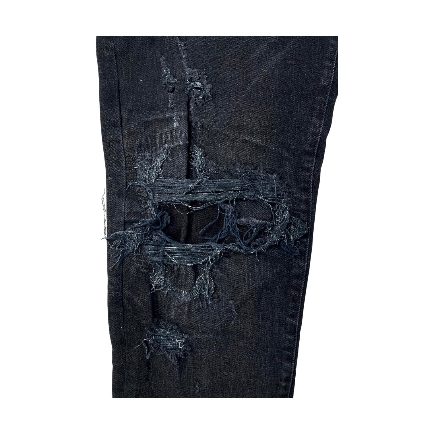 Amiri Distressed Patchwork Black Wash Jeans