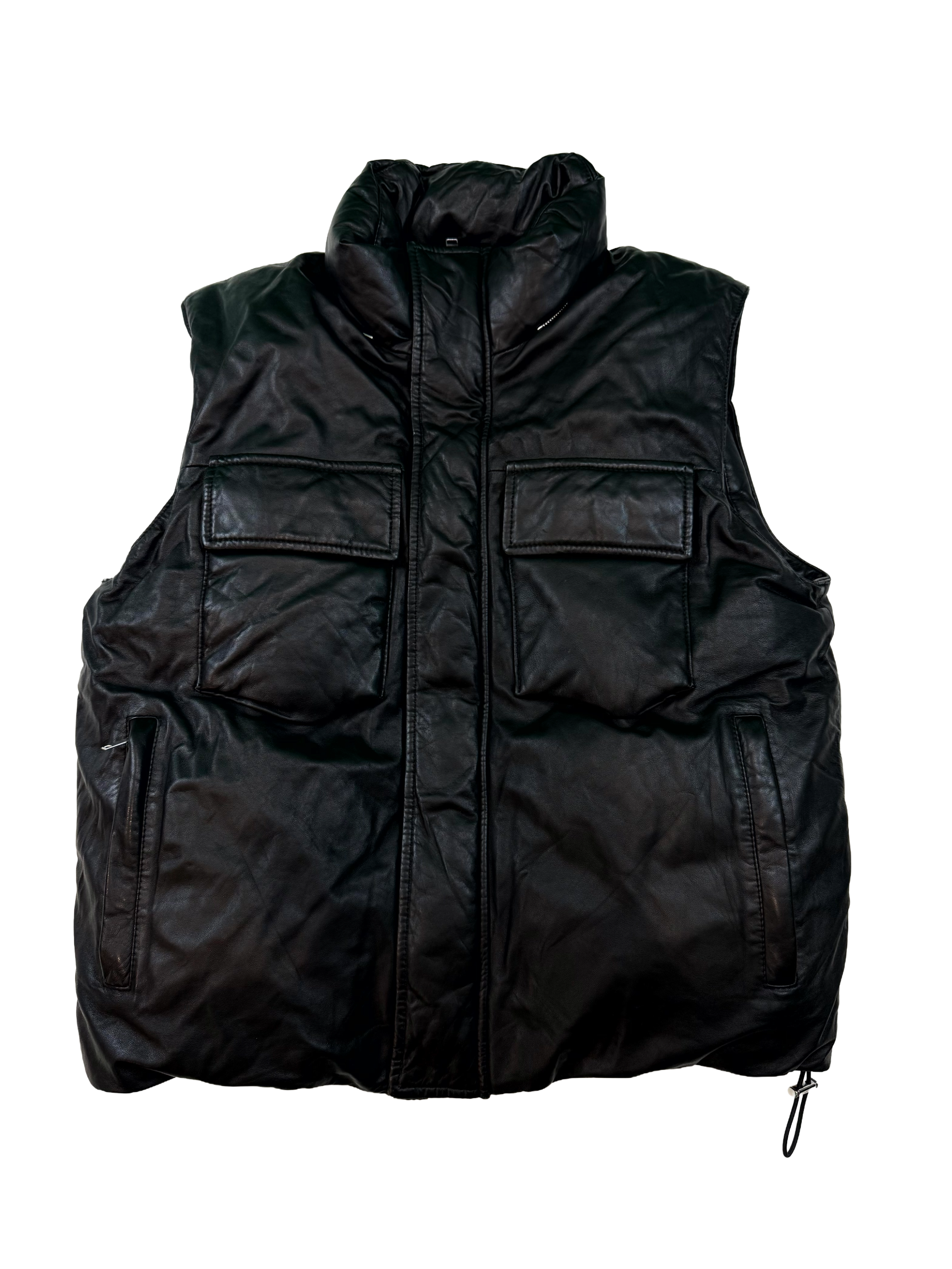 Amiri Vest Black Leather Jacket