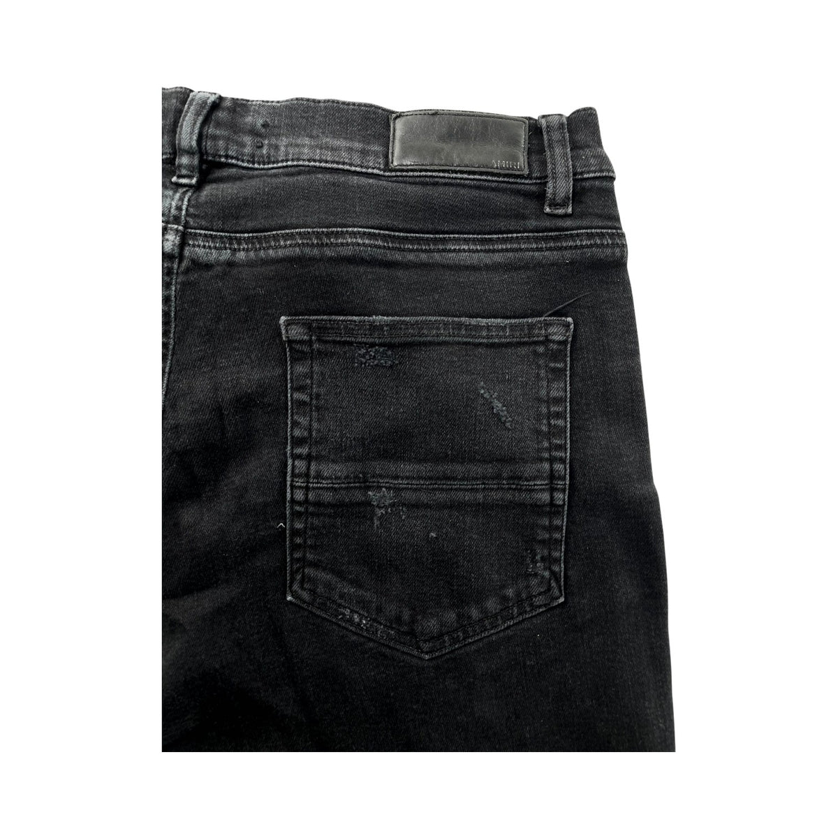 Amiri Distressed Patchwork Black Wash Jeans