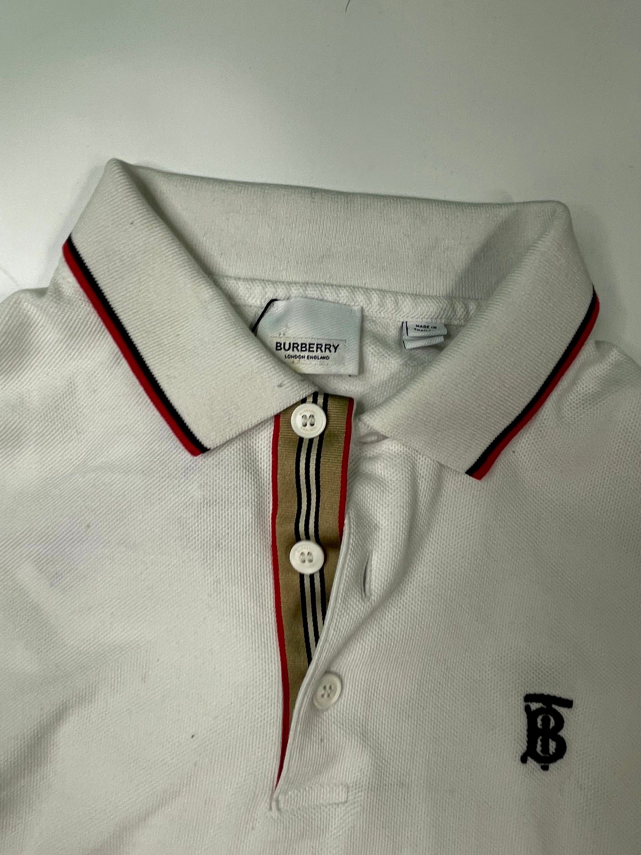Burberry White & Black Polo