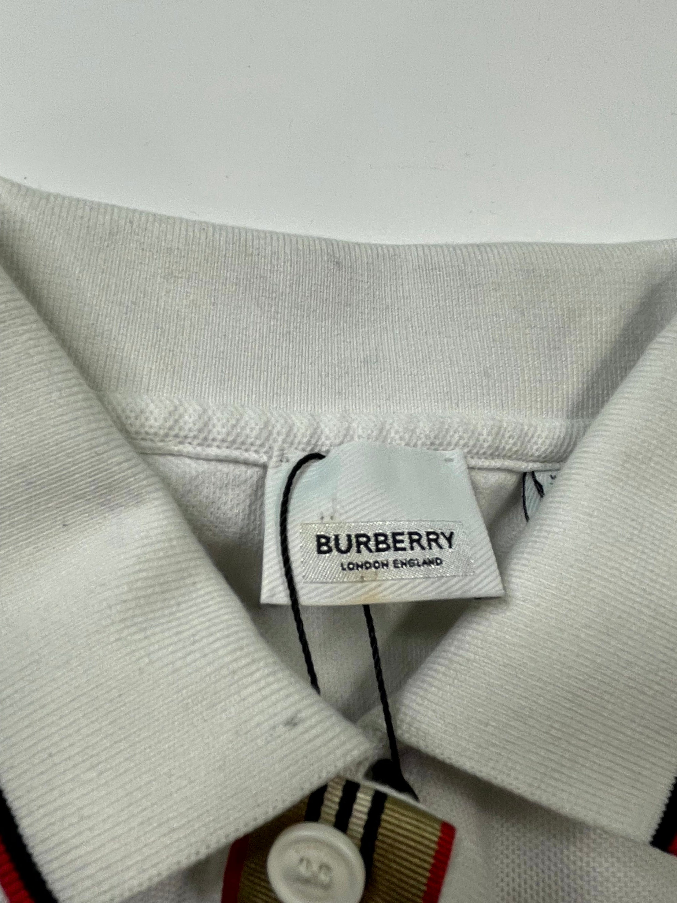 Burberry White & Black Polo