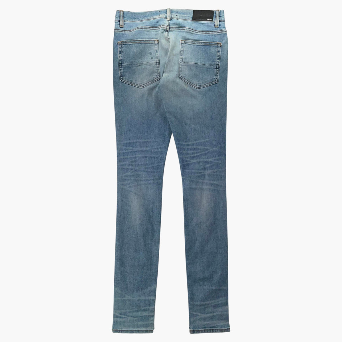 Amiri Knee Rip (Zipper) Light Wash Jeans
