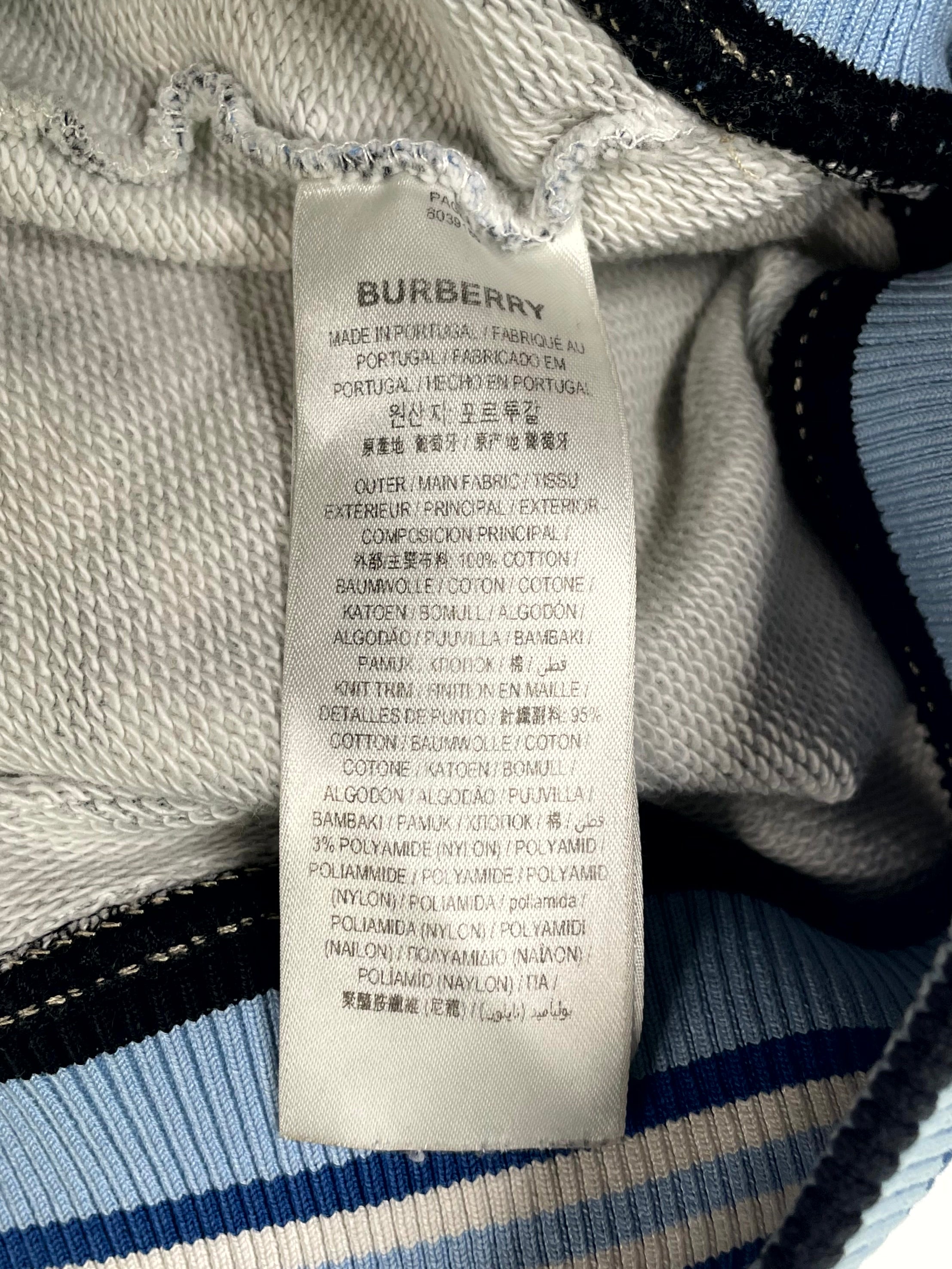 Burberry Monogram All Over Blue Tan Hoodie