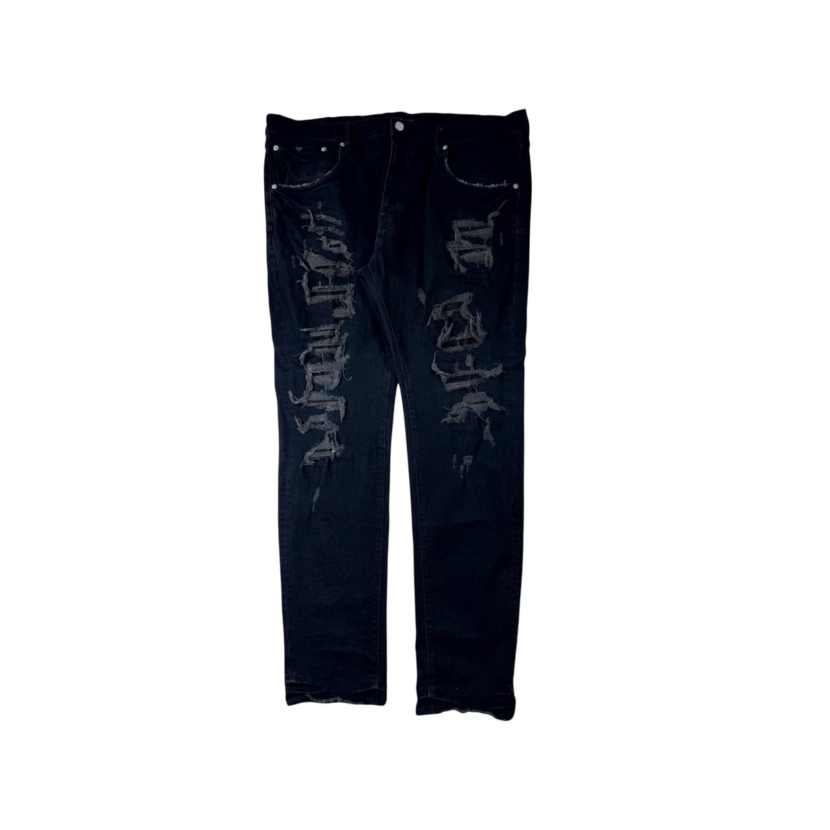 Purple Brand Ripped P001 Black Wash Jeans