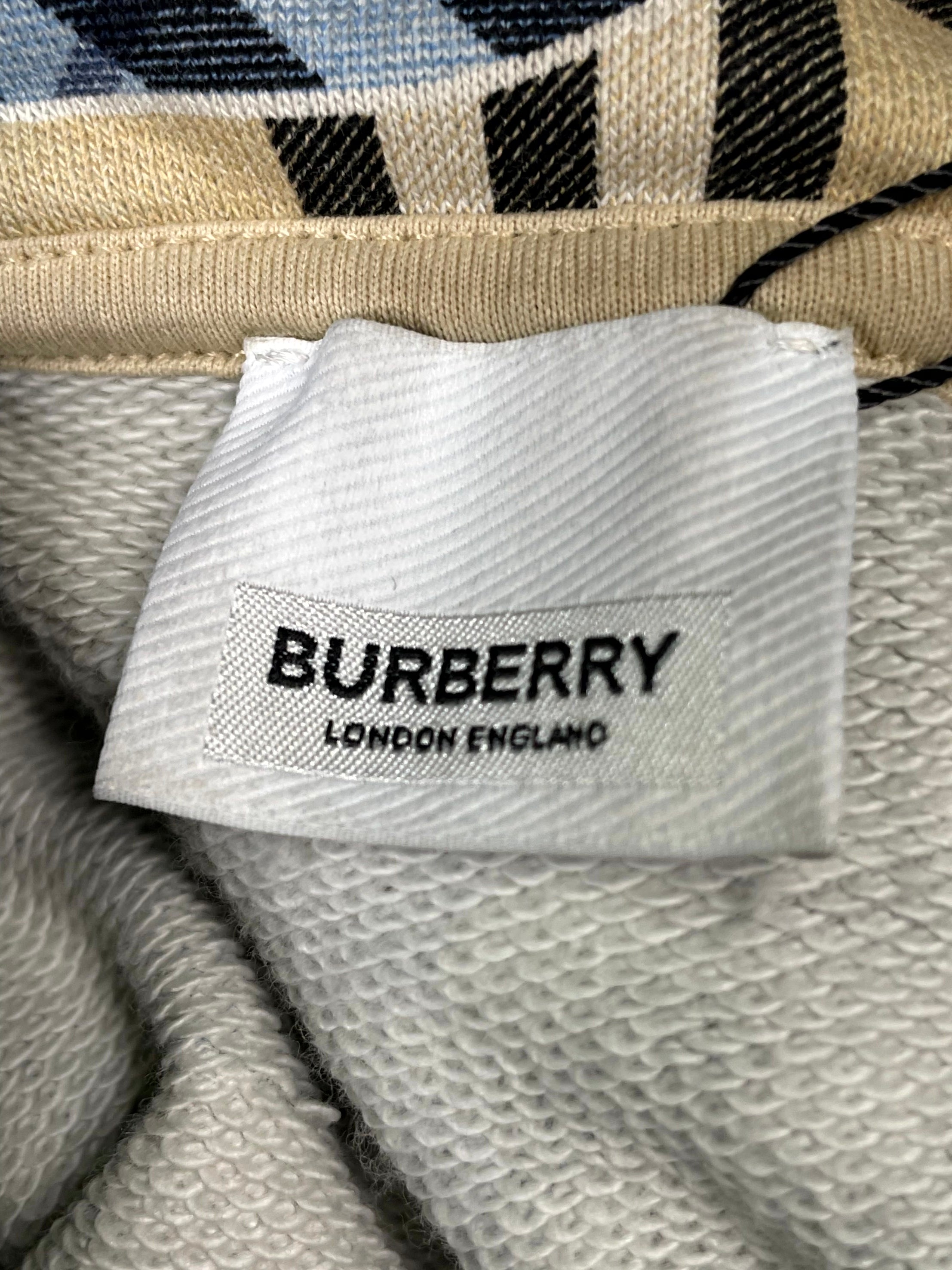 Burberry Monogram All Over Blue Tan Hoodie