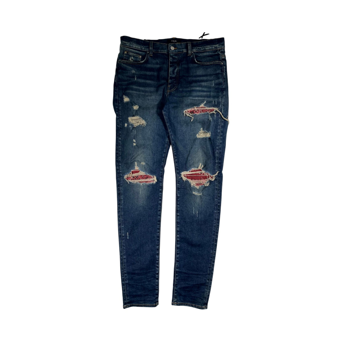 Amiri "MX1" Paisley Patch Deep Classic & Red Jeans