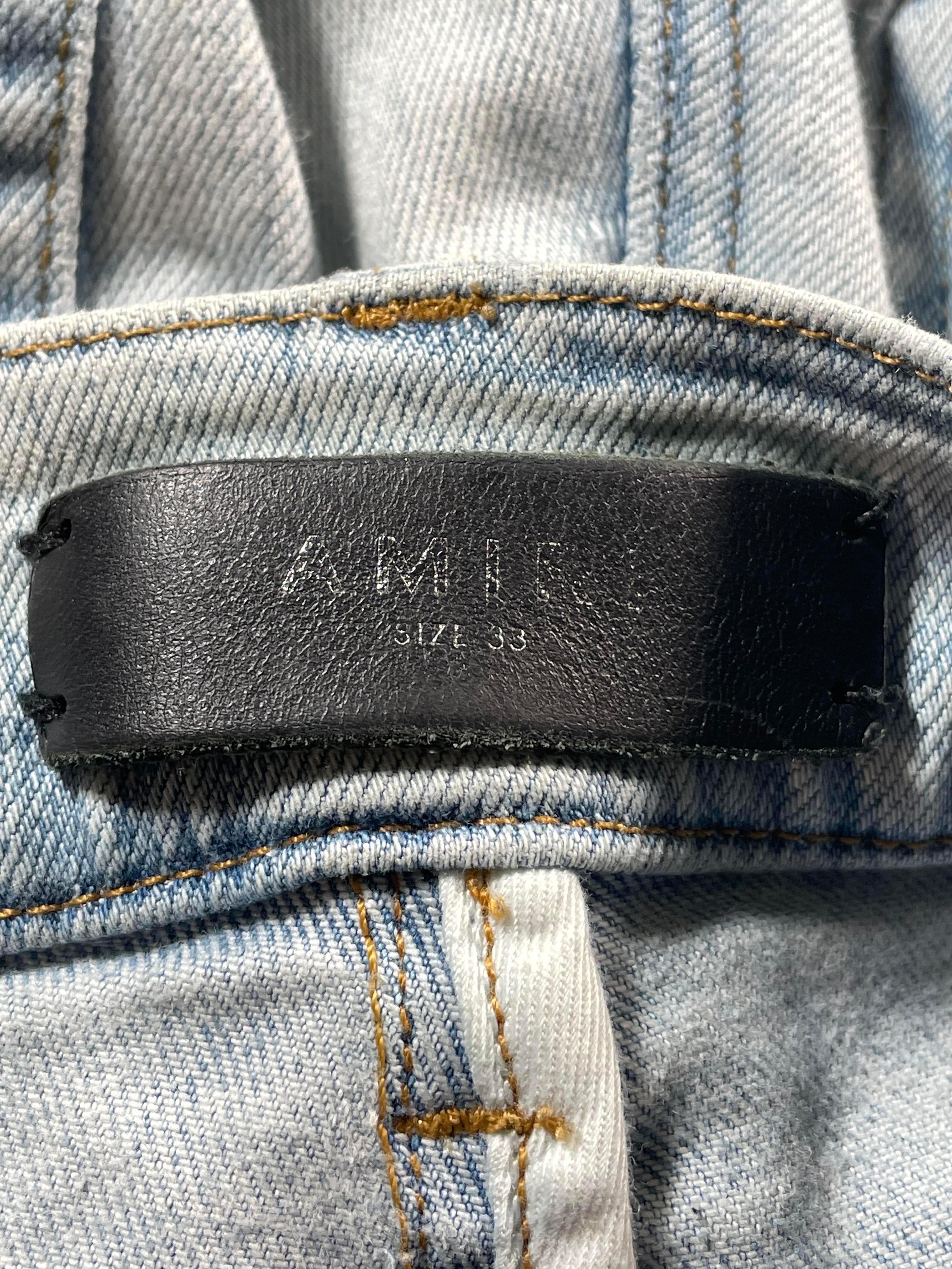 Amiri Grateful Dead Patchwork Light Wash Jeans