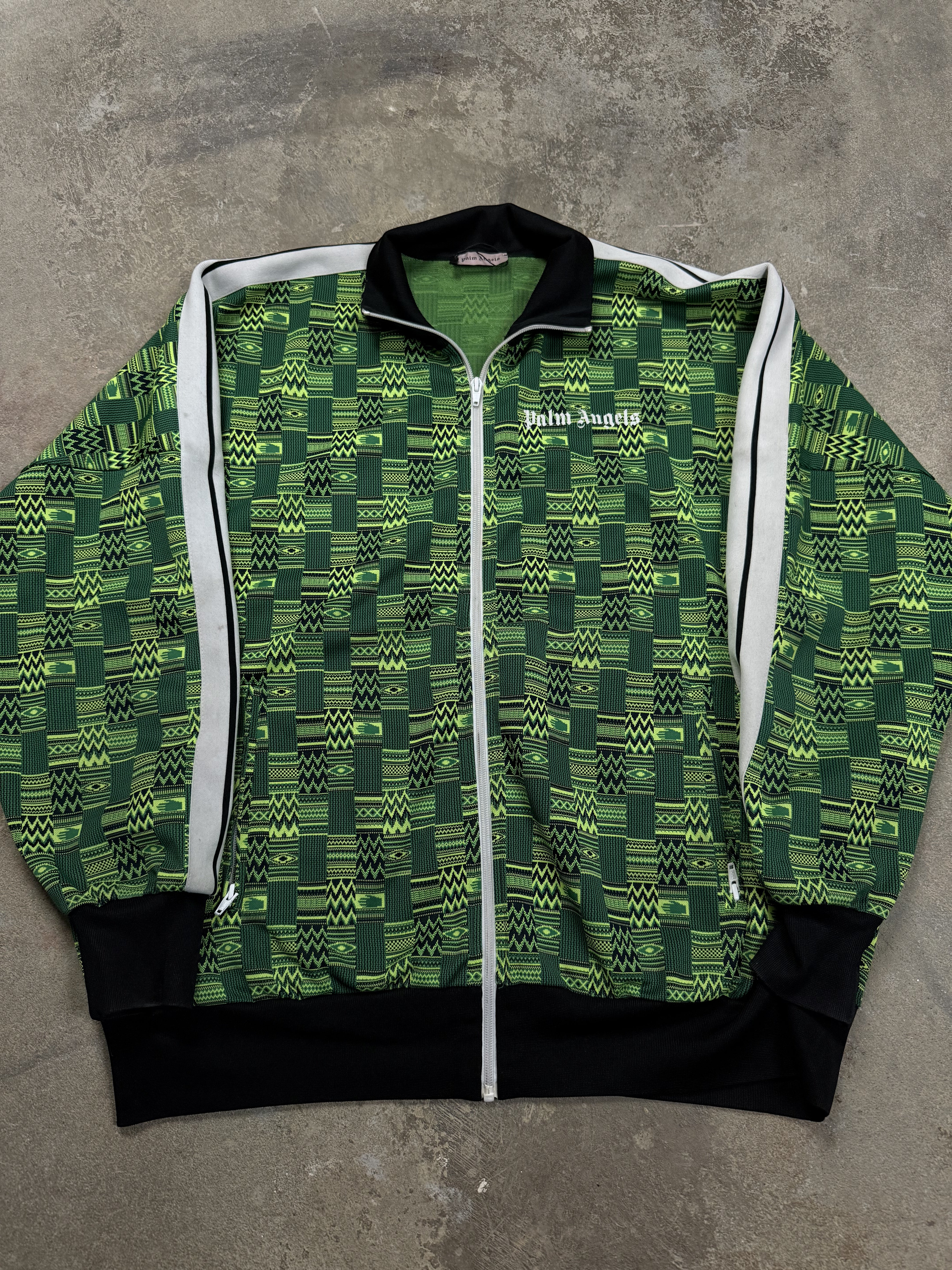 Palm Angels Track Jacket Green Lime Used XL