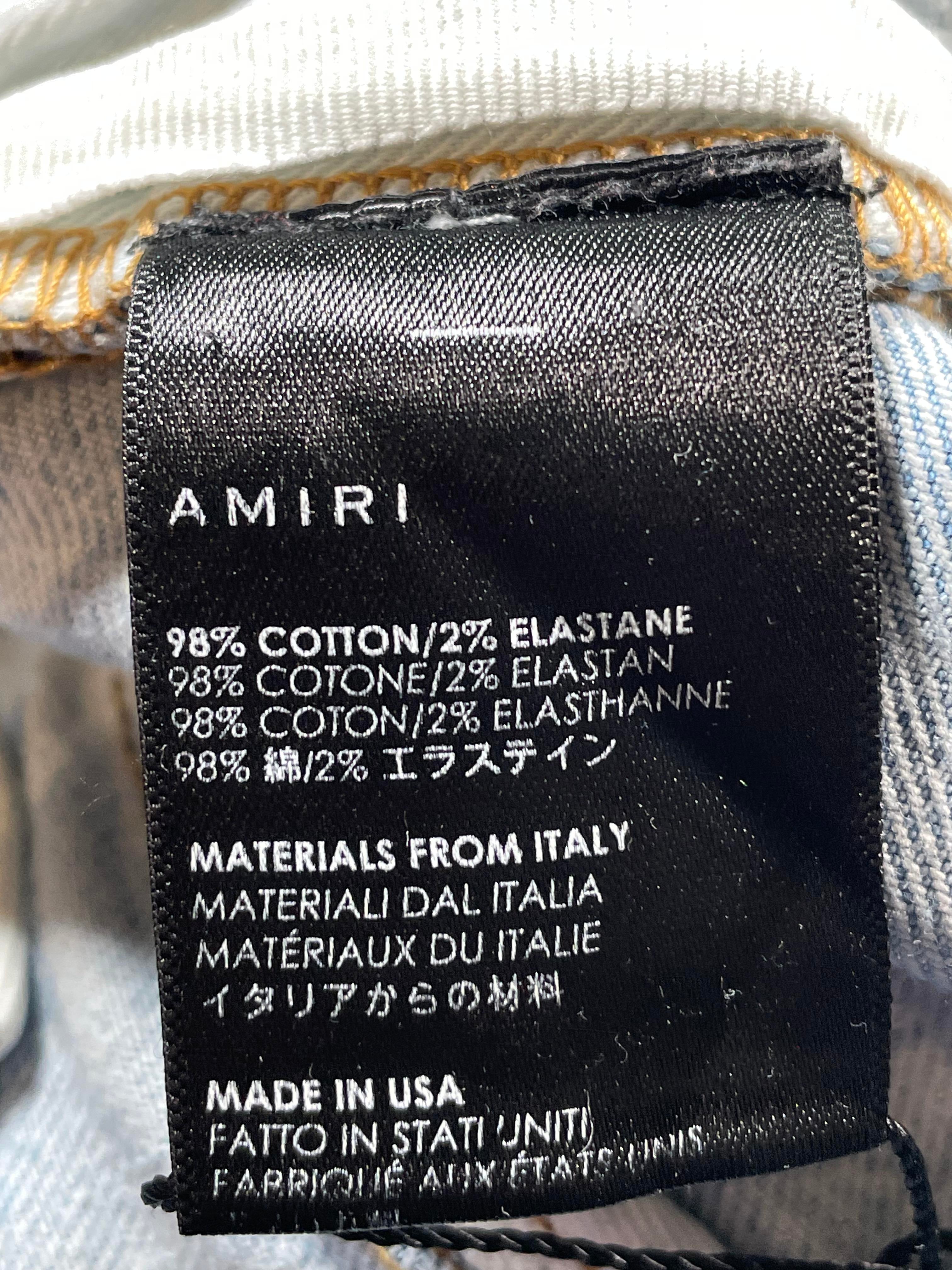 Amiri Grateful Dead Patchwork Light Wash Jeans