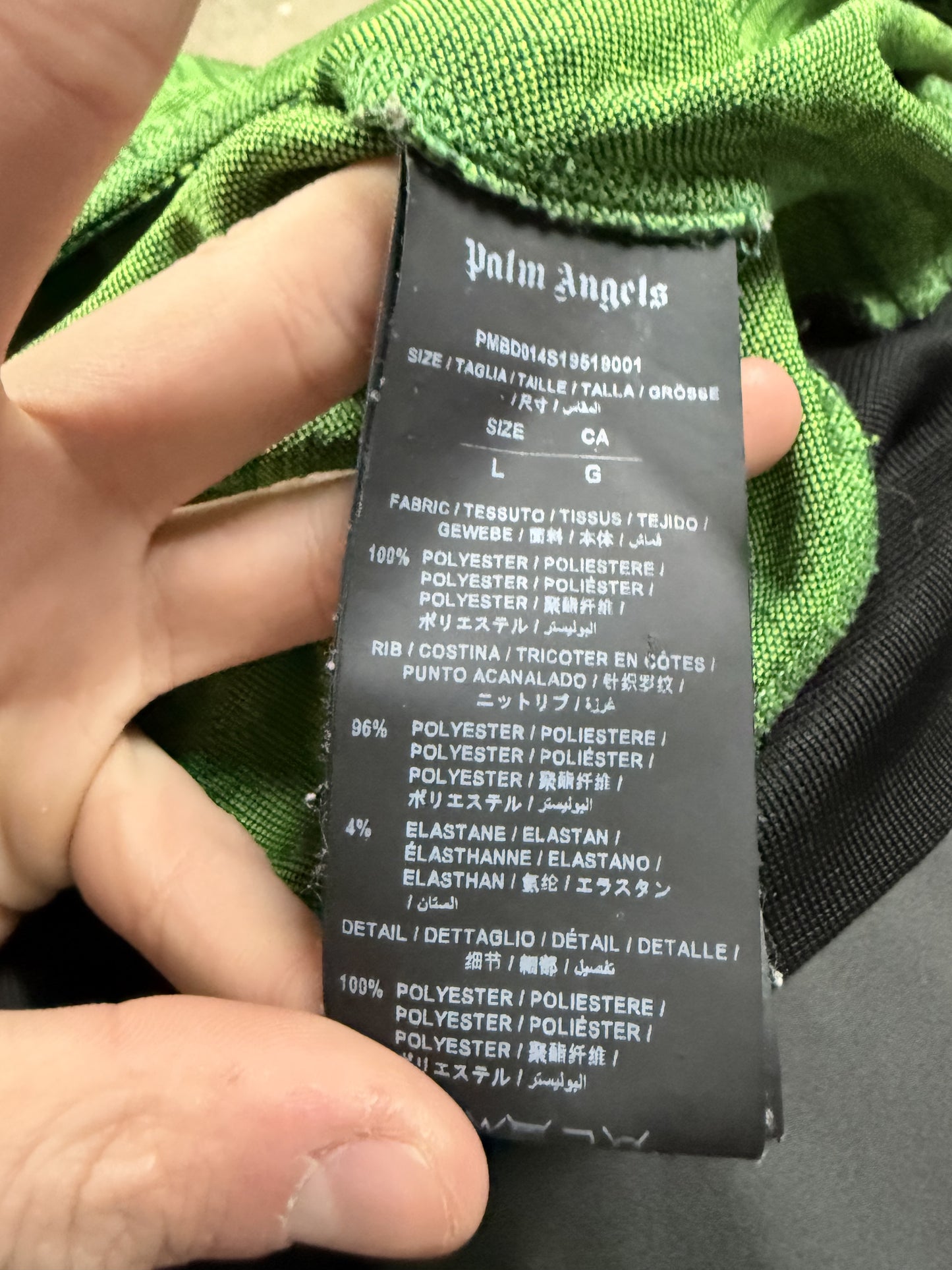 Palm Angels Track Jacket Green Lime Used XL