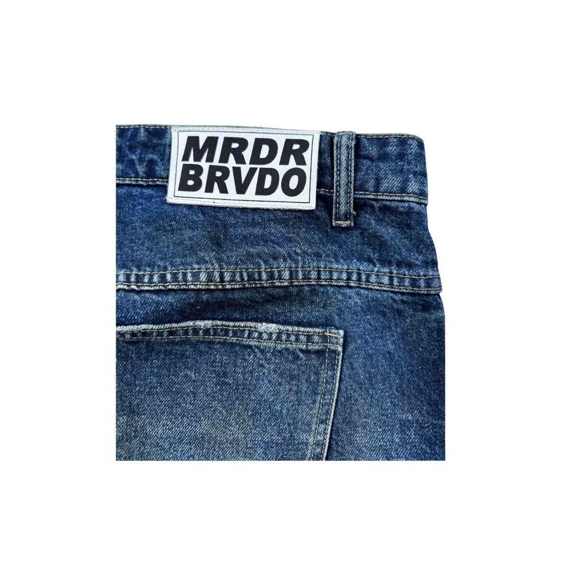Who Decides War Scripture Dark Wash Jeans