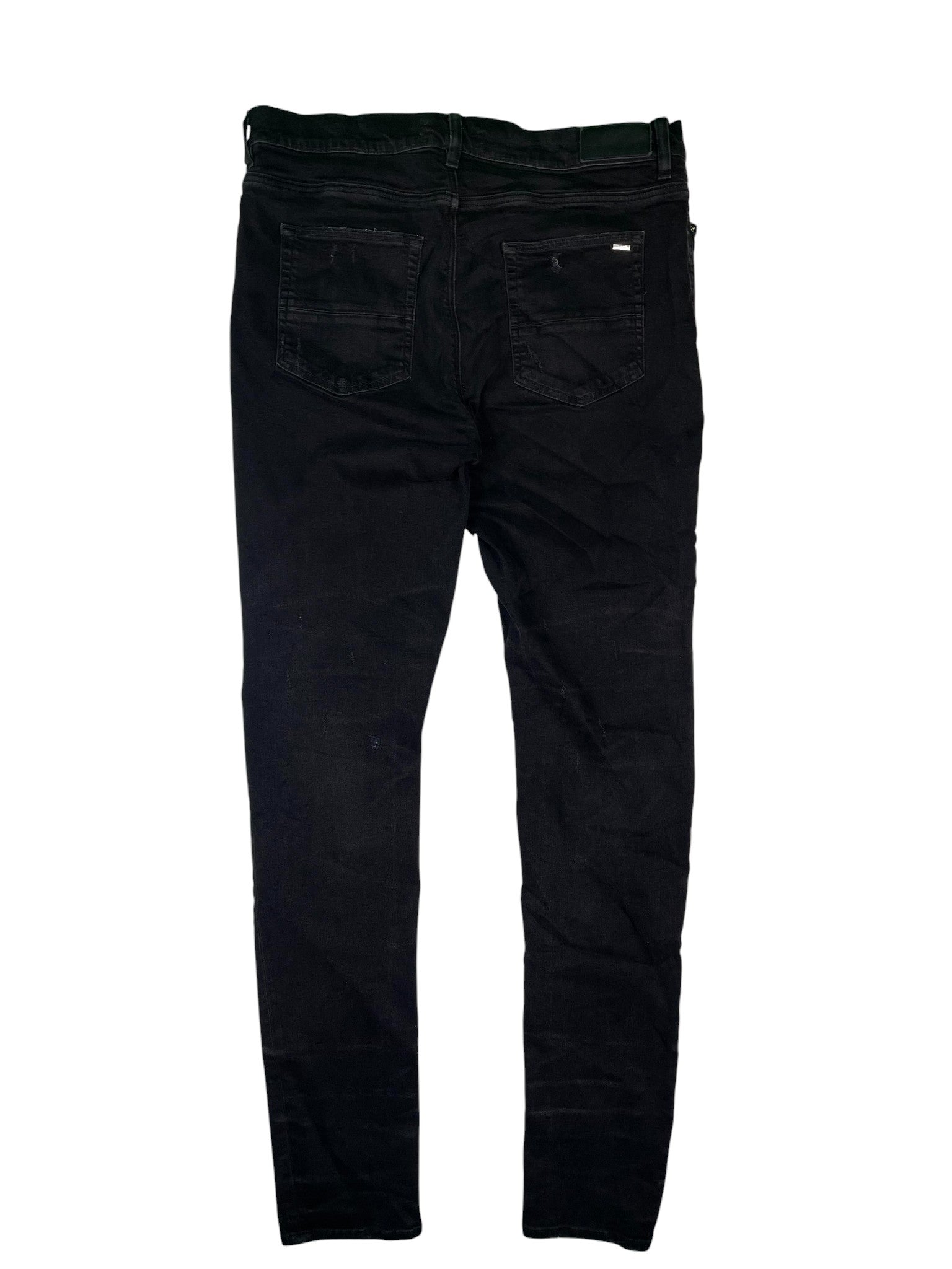 Amiri Black Knee Rip Jeans
