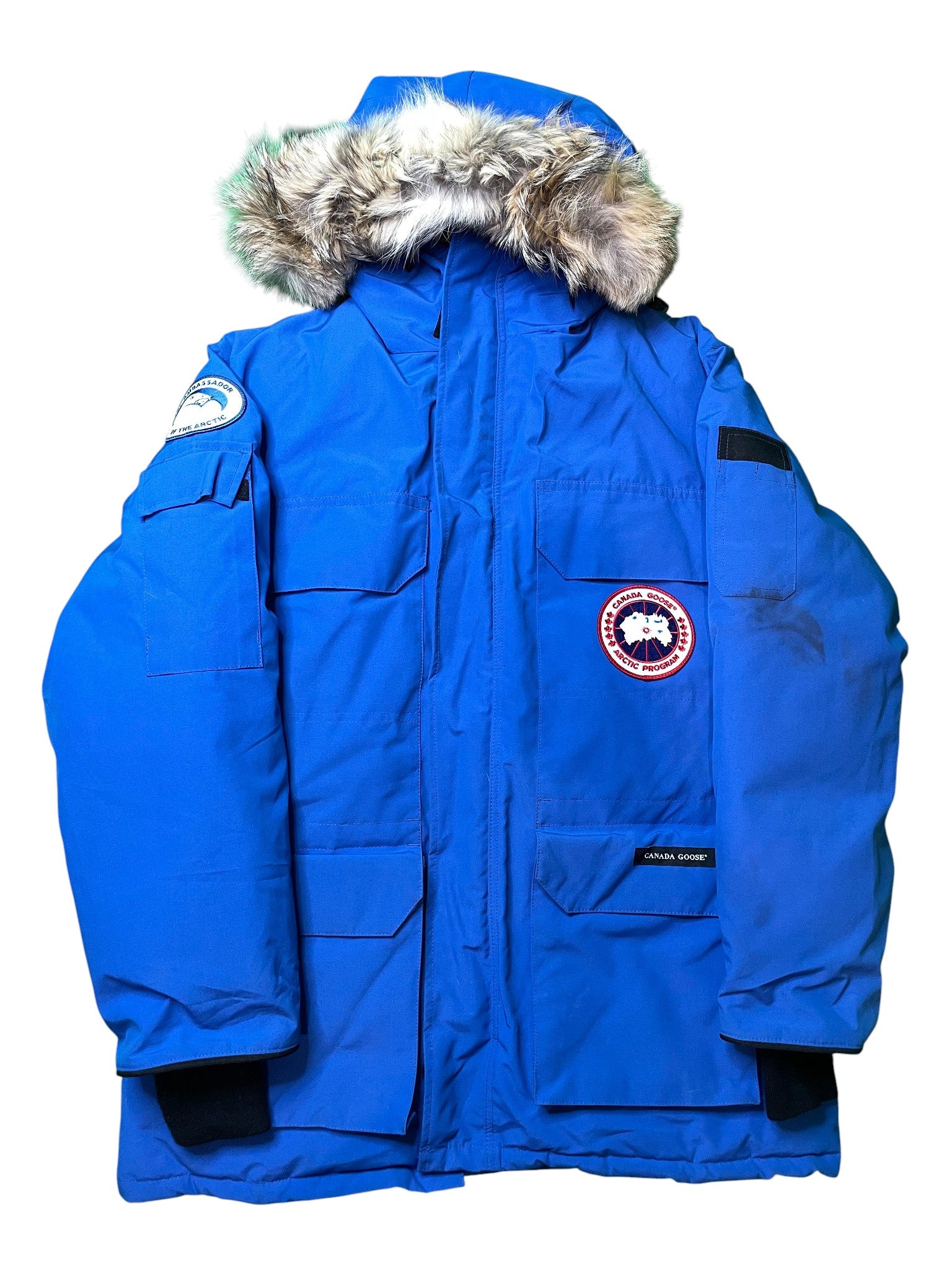 Canada Goose Blue Fur Puffer Jacket