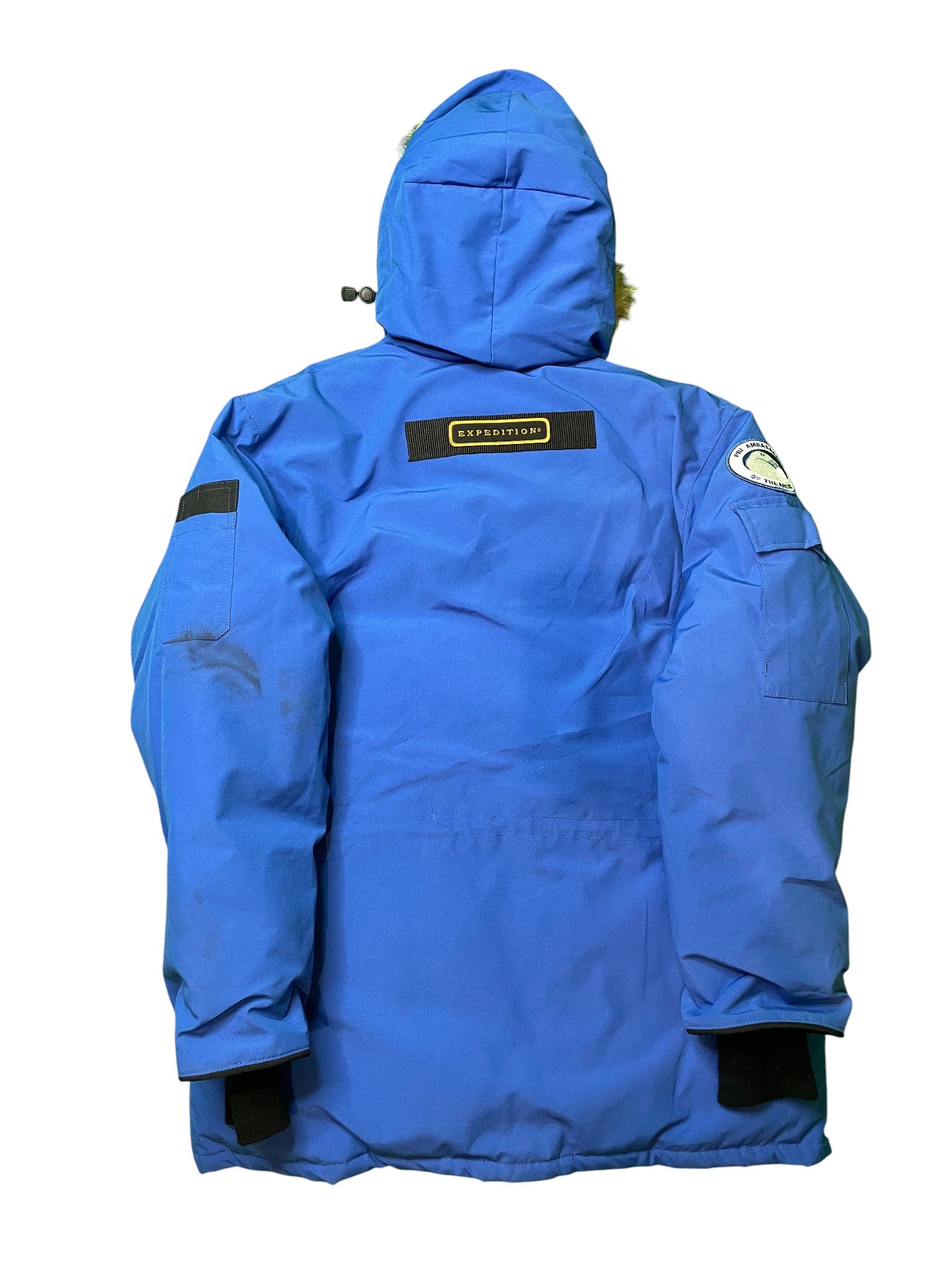 Canada Goose Blue Fur Puffer Jacket