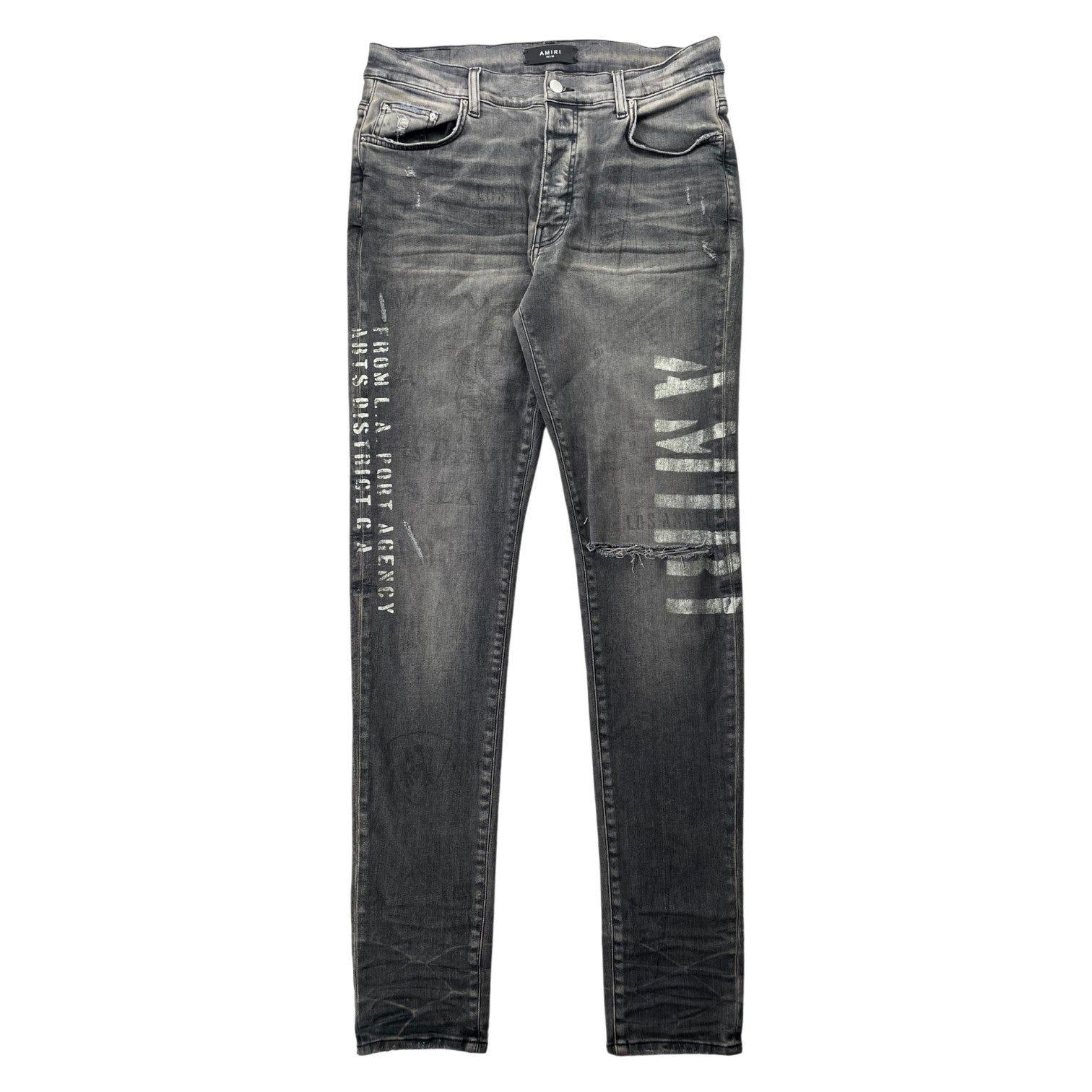 Amiri Stencil Grey Jeans