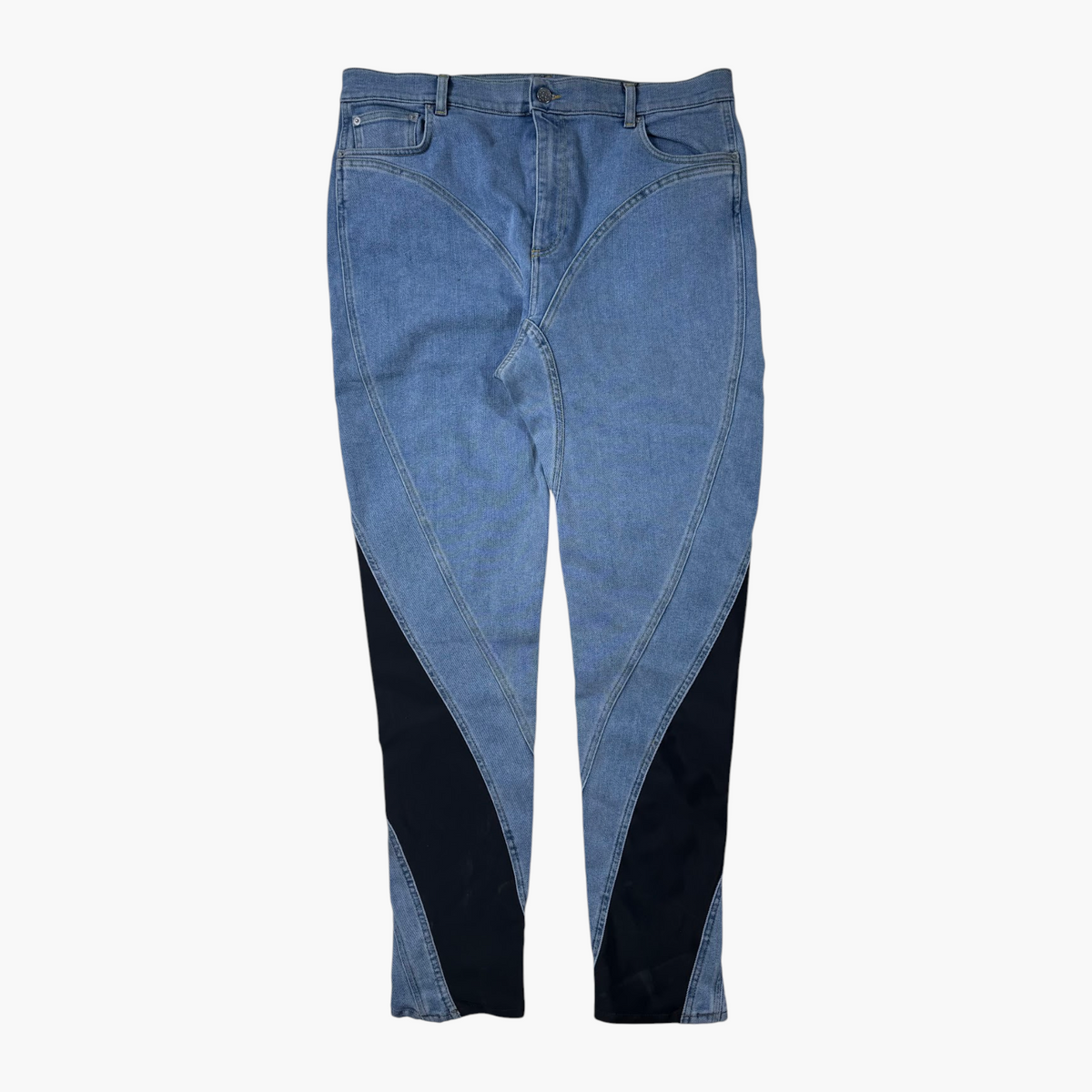 H&M Mugler Blue & Black Jeans