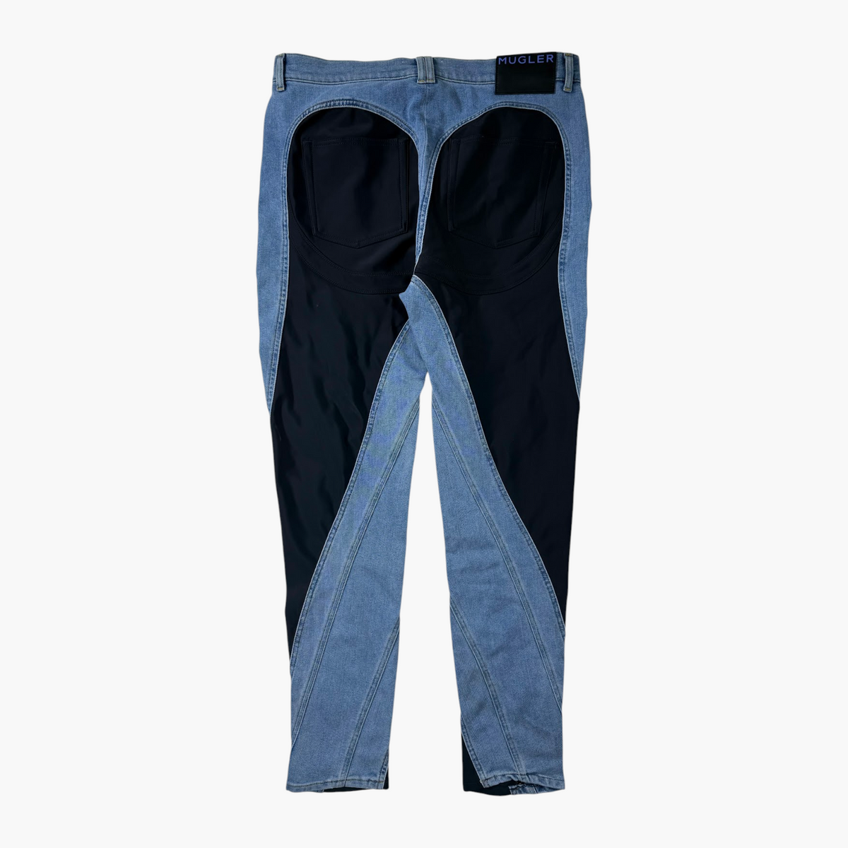 H&M Mugler Blue & Black Jeans