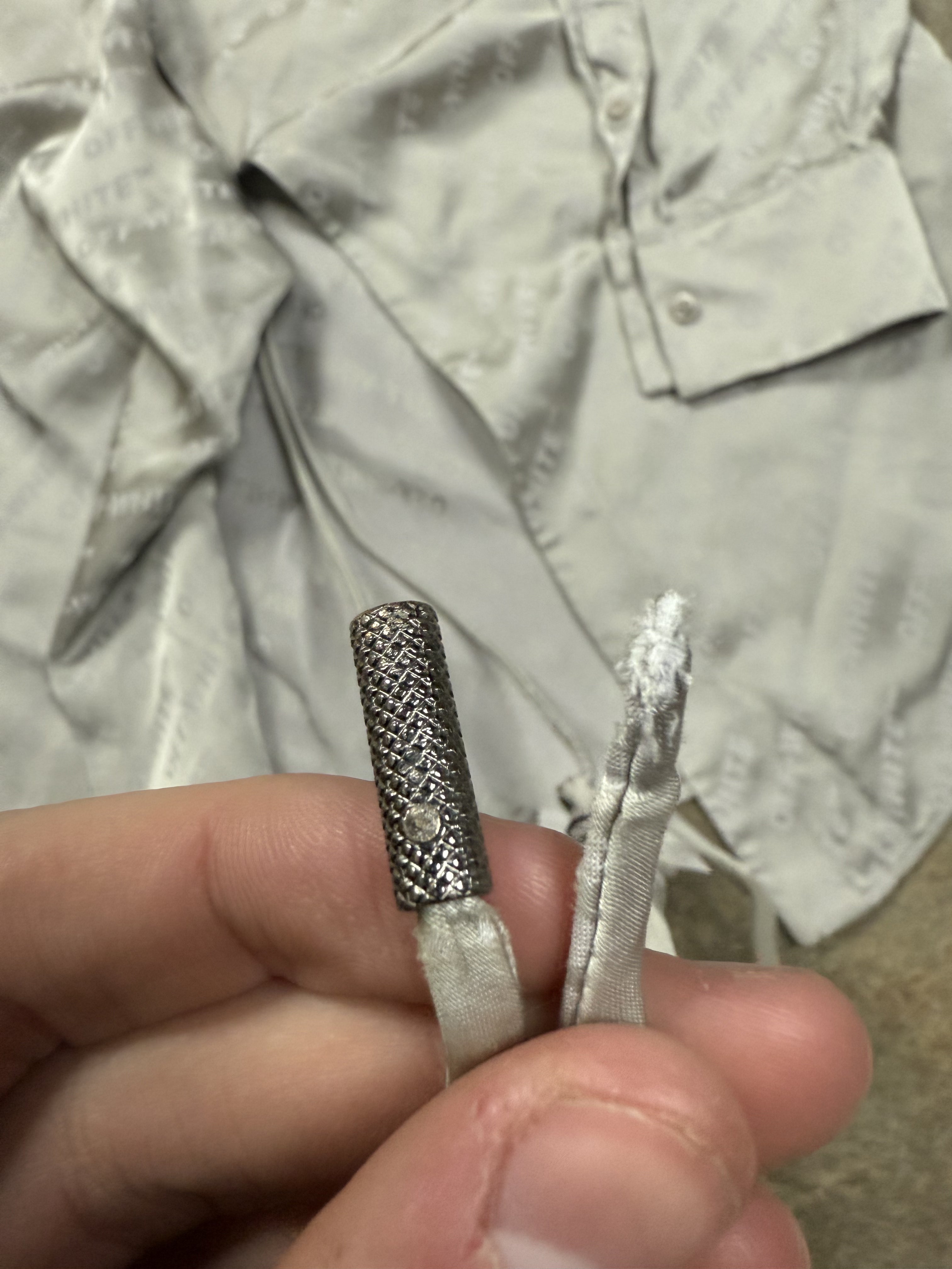 Off White Silk Cardigan Used OS