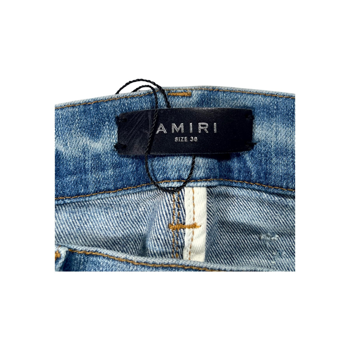 Amiri "MX1" Paisley Patch Light Wash & Baby Blue Jeans