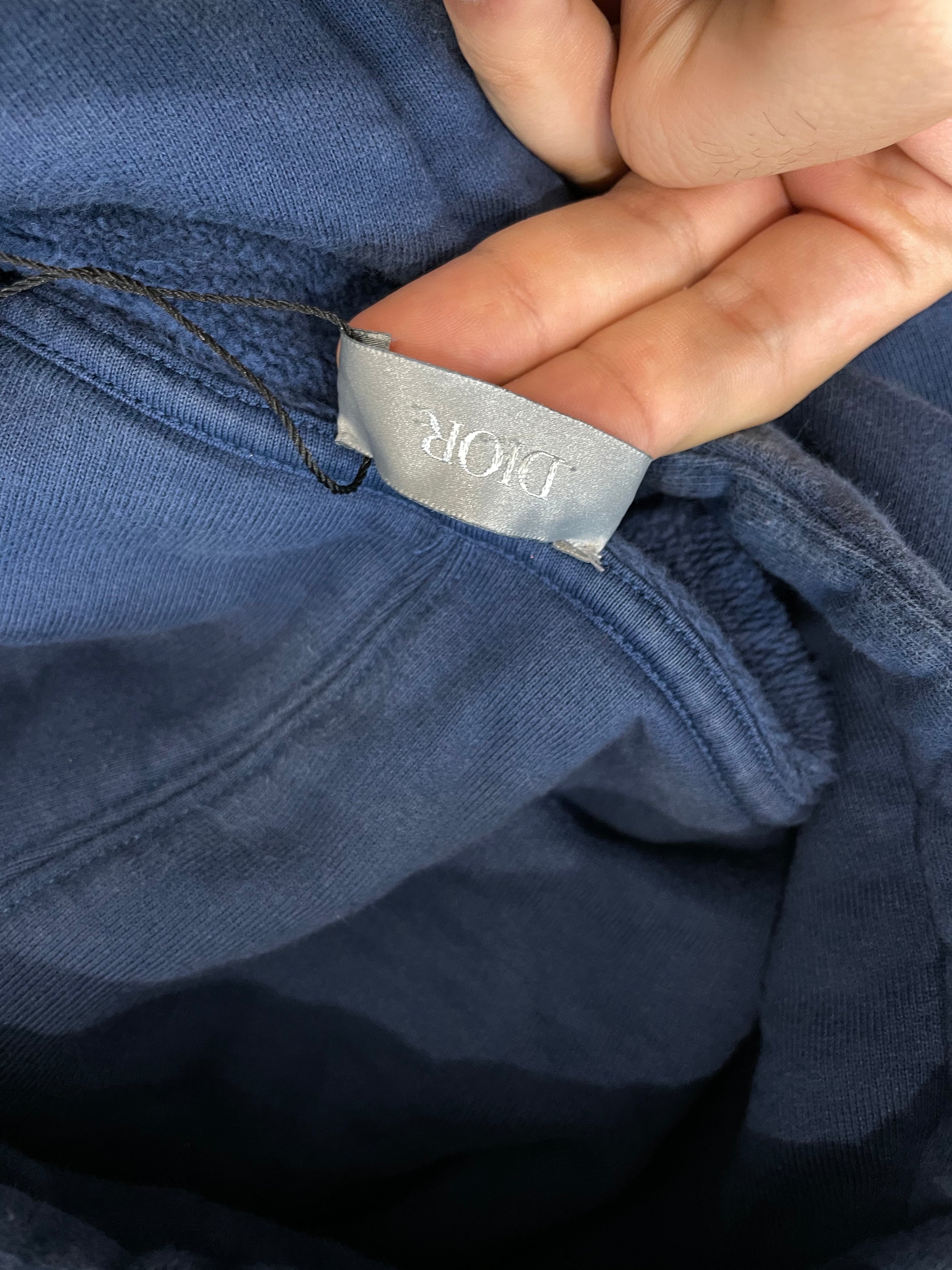 Dior CD Logo Hoodie Navy Blue Used XXL