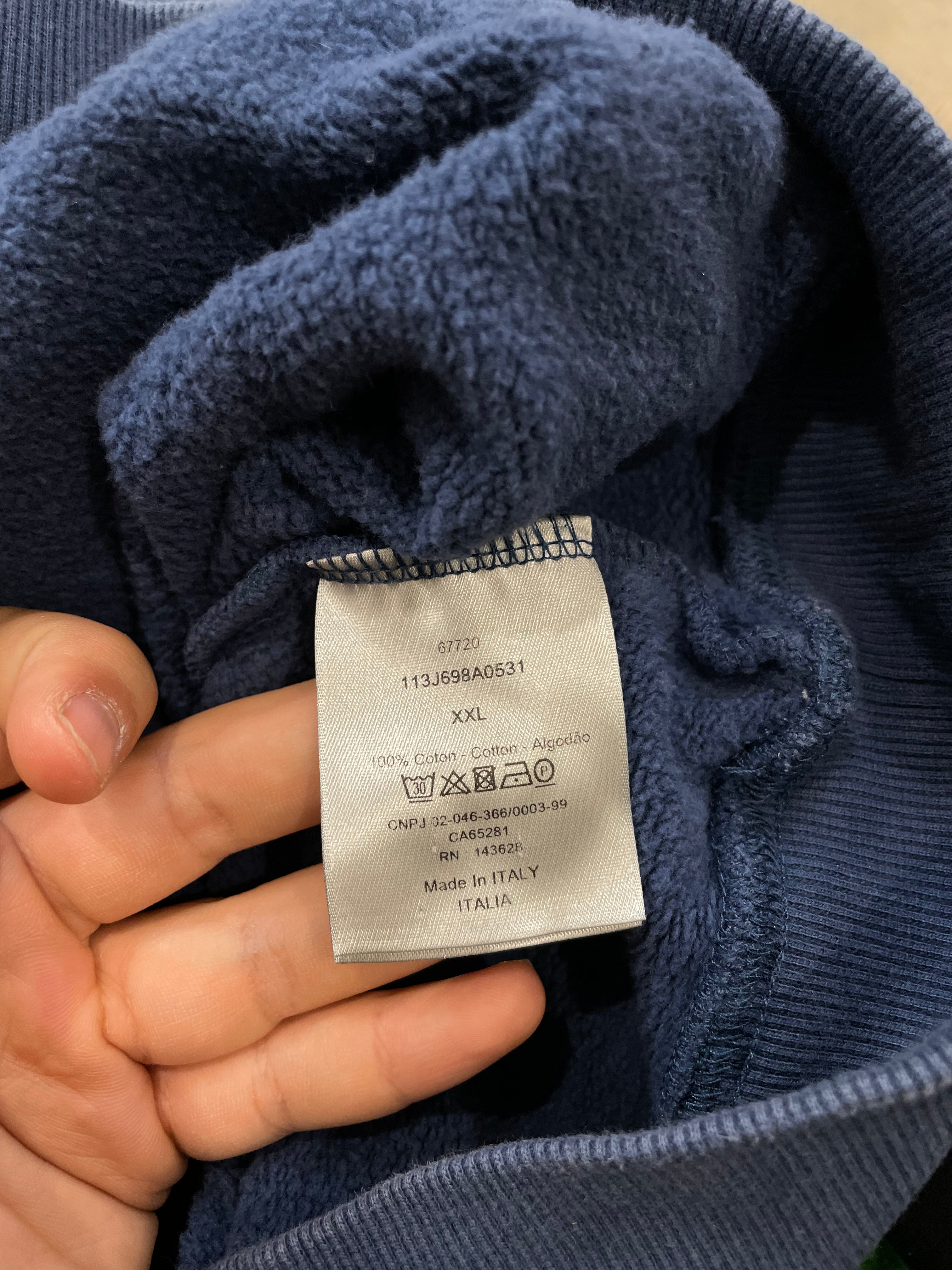 Dior CD Logo Hoodie Navy Blue Used XXL