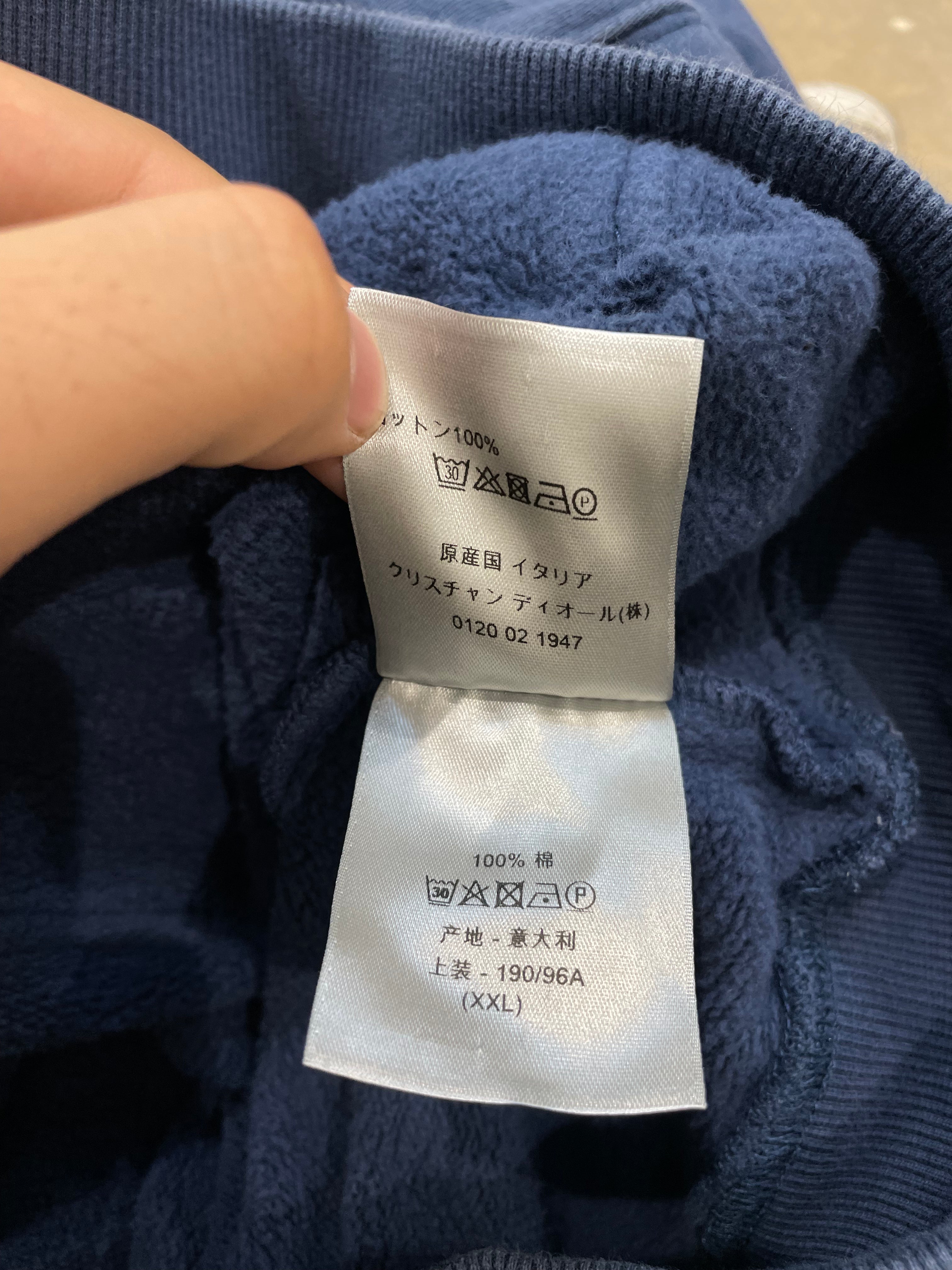 Dior CD Logo Hoodie Navy Blue Used XXL