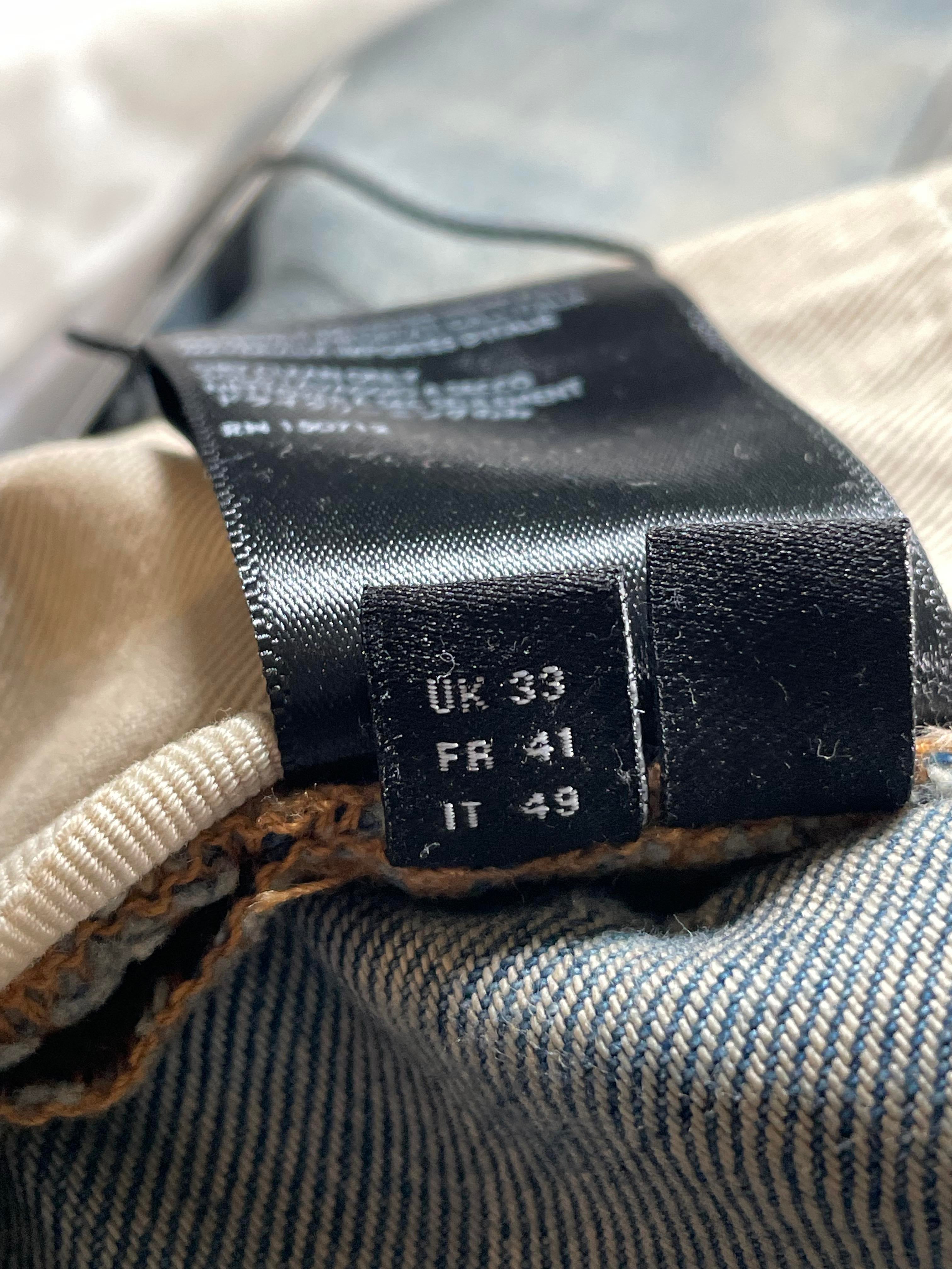 Amiri MX2 Plaid Patch Light Wash Jeans
