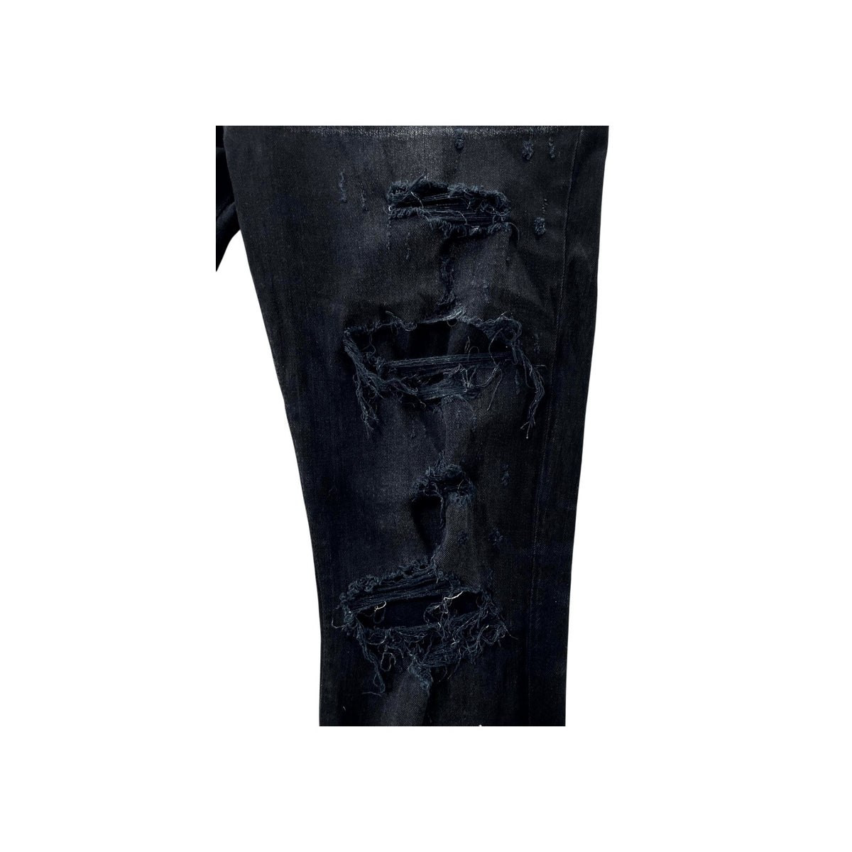 Amiri Paisley Flames Black Wash & Blue Jeans