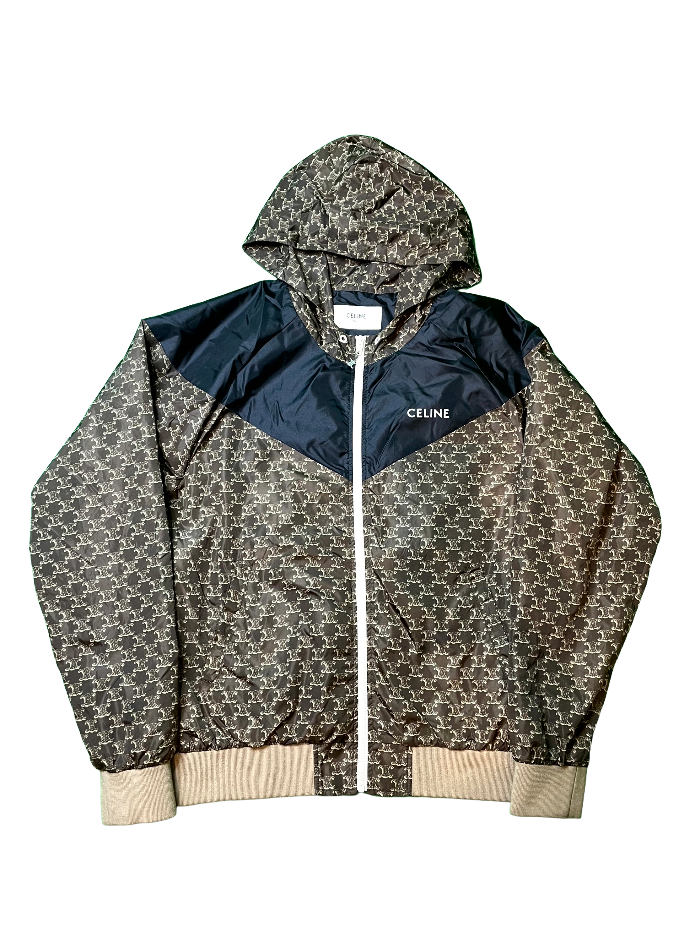 Celine Track Monogram Brown Zip Up Jacket