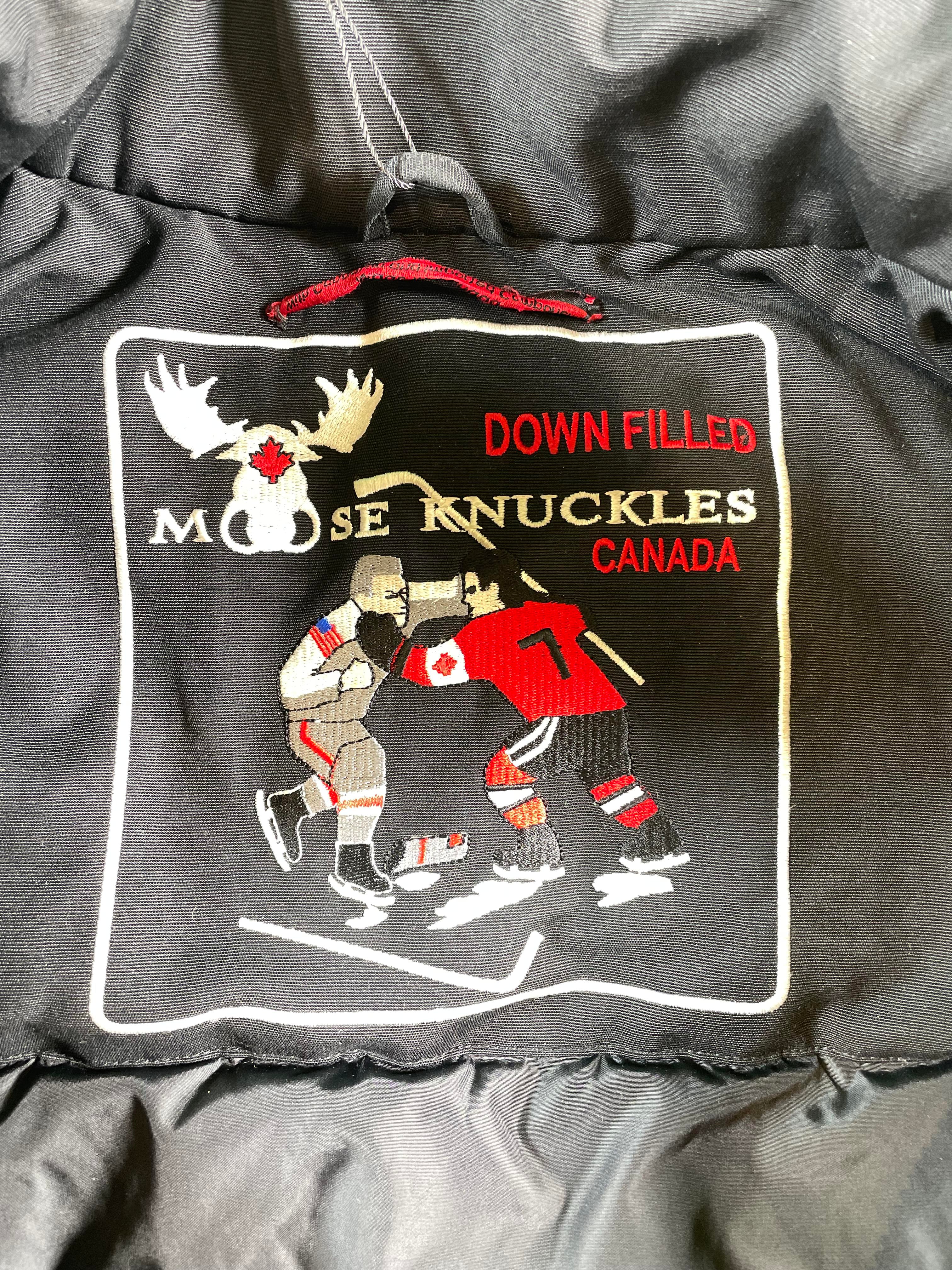 Moose Knuckles Black Bomber Jacket