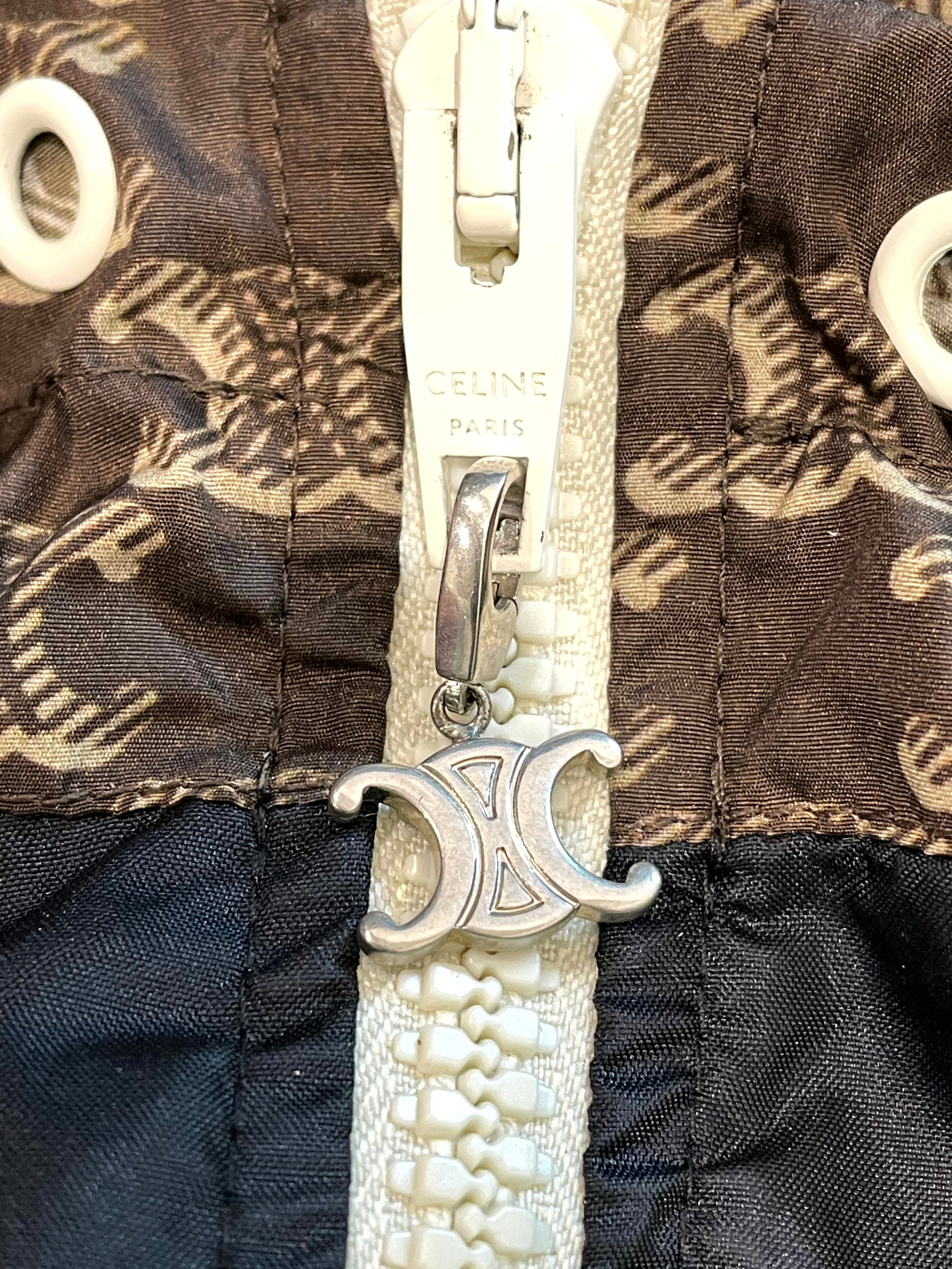 Celine Track Monogram Brown Zip Up Jacket