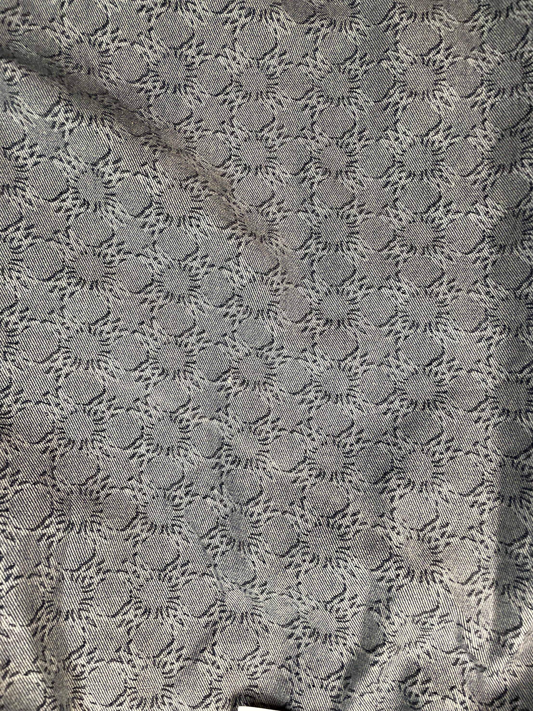 Amiri MA All Over Print Light Wash Blue Jacket