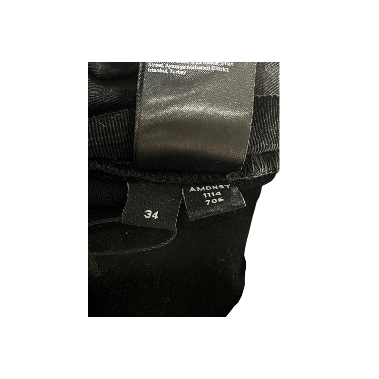 Amiri Staggered Side Logo Black & Red Jeans