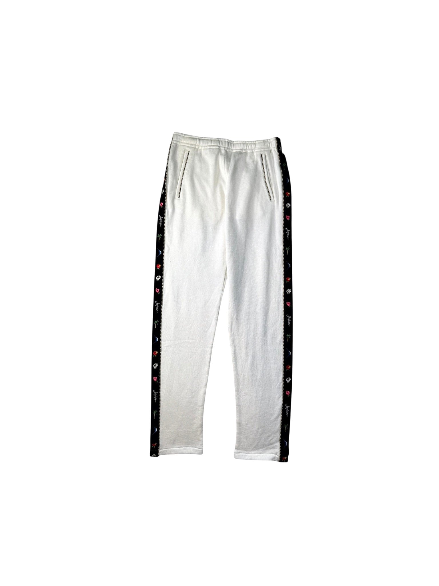 Kapital Floral Stripe White & Black Sweats